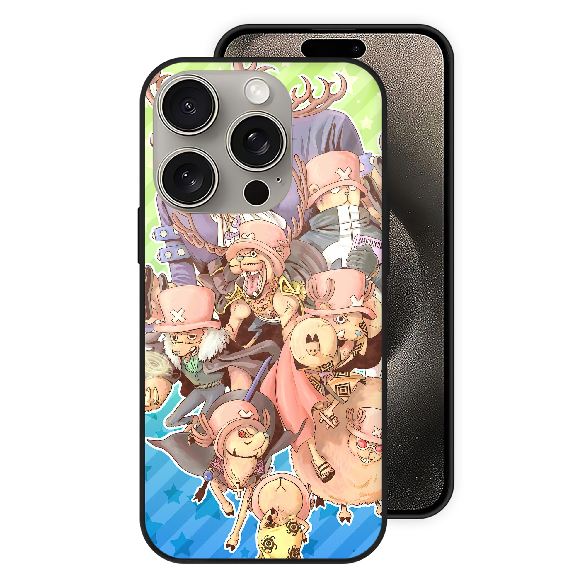 ワンピース ONE PIECE 【iPhone15Pro対応】スマホケース 耐衝撃＆黄変防止 背面ガラス