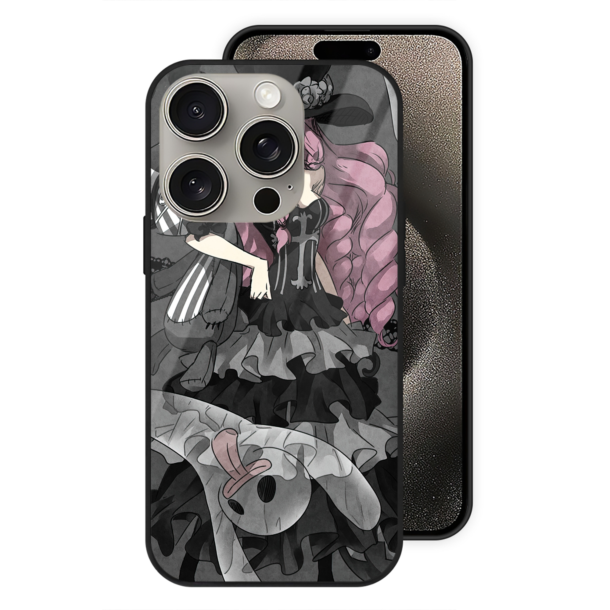 ワンピース ONE PIECE 【iPhone15Pro対応】スマホケース 耐衝撃＆黄変防止 背面ガラス