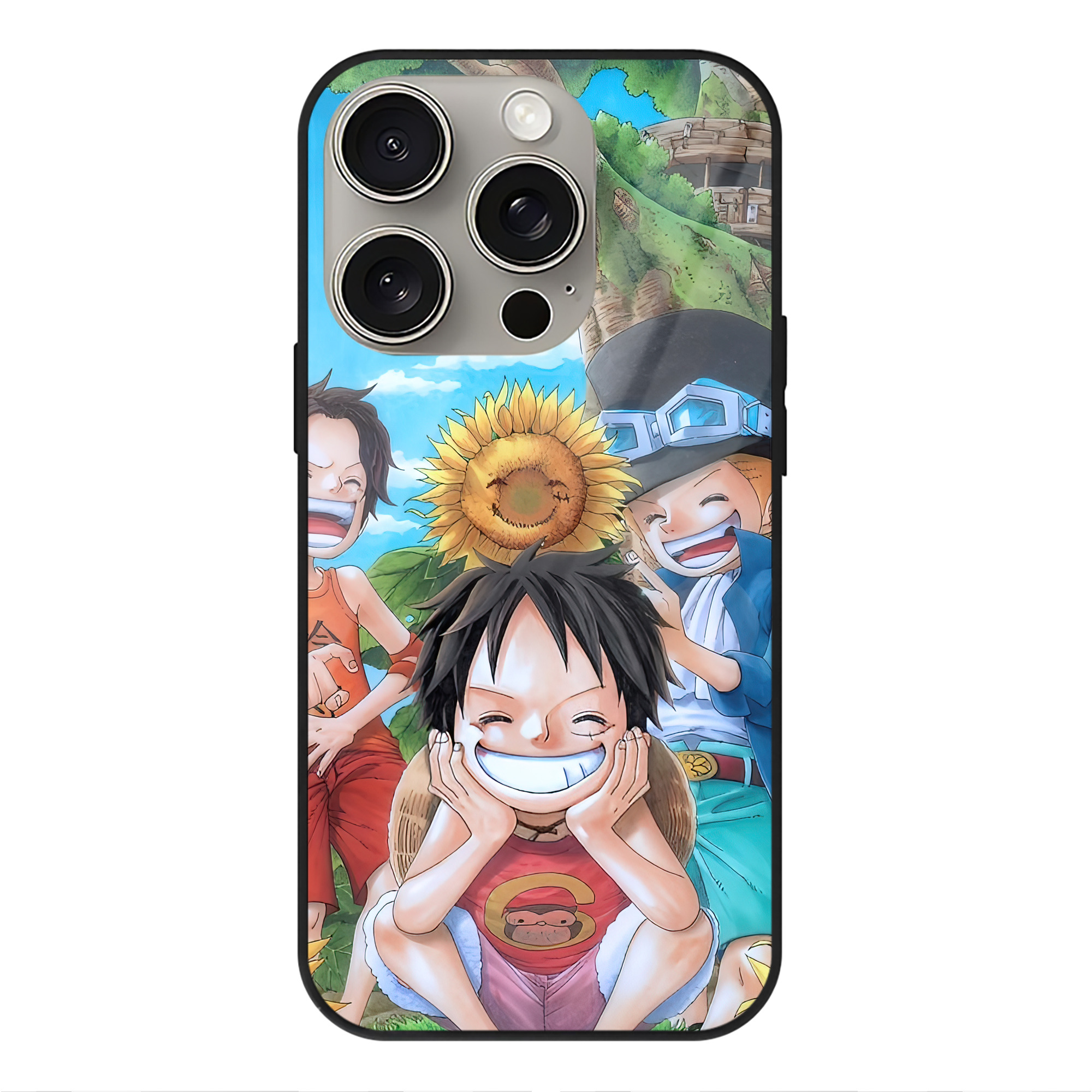 （画像用） ワンピース ONE PIECE 【iPhone15Pro対応】スマホケース 耐衝撃＆黄変防止 背面ガラス