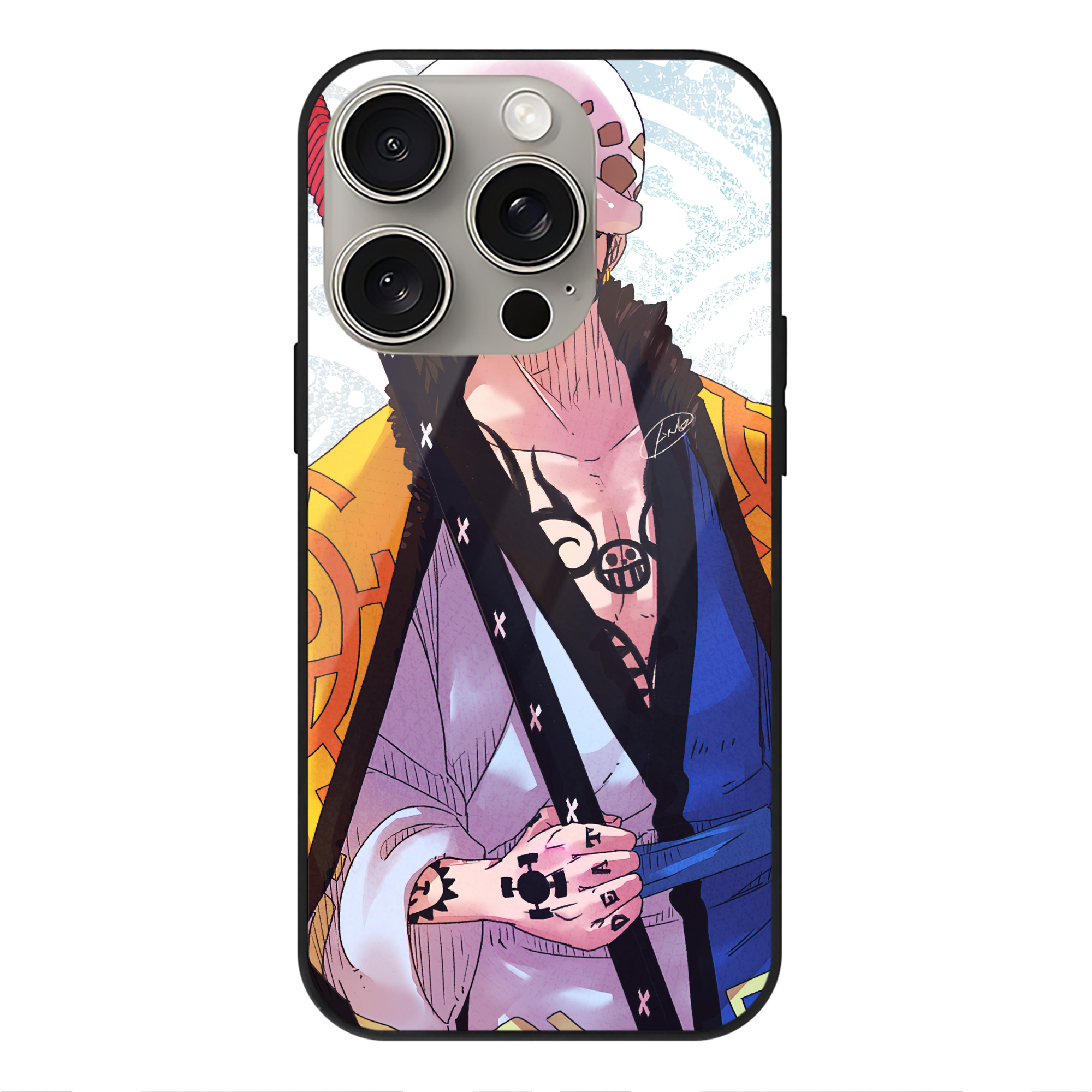 （画像用） ワンピース ONE PIECE 【iPhone15Pro対応】スマホケース 耐衝撃＆黄変防止 背面ガラス