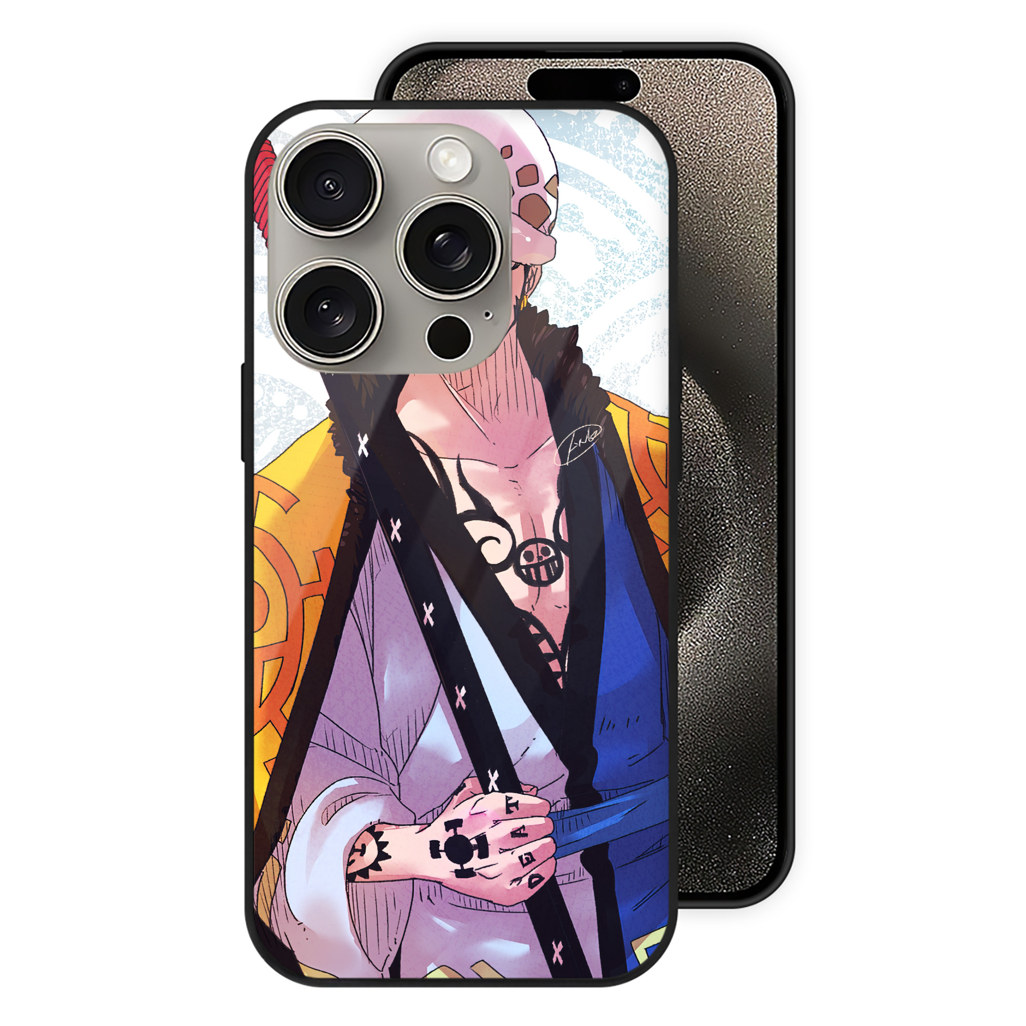 ワンピース ONE PIECE 【iPhone15Pro対応】スマホケース 耐衝撃＆黄変防止 背面ガラス
