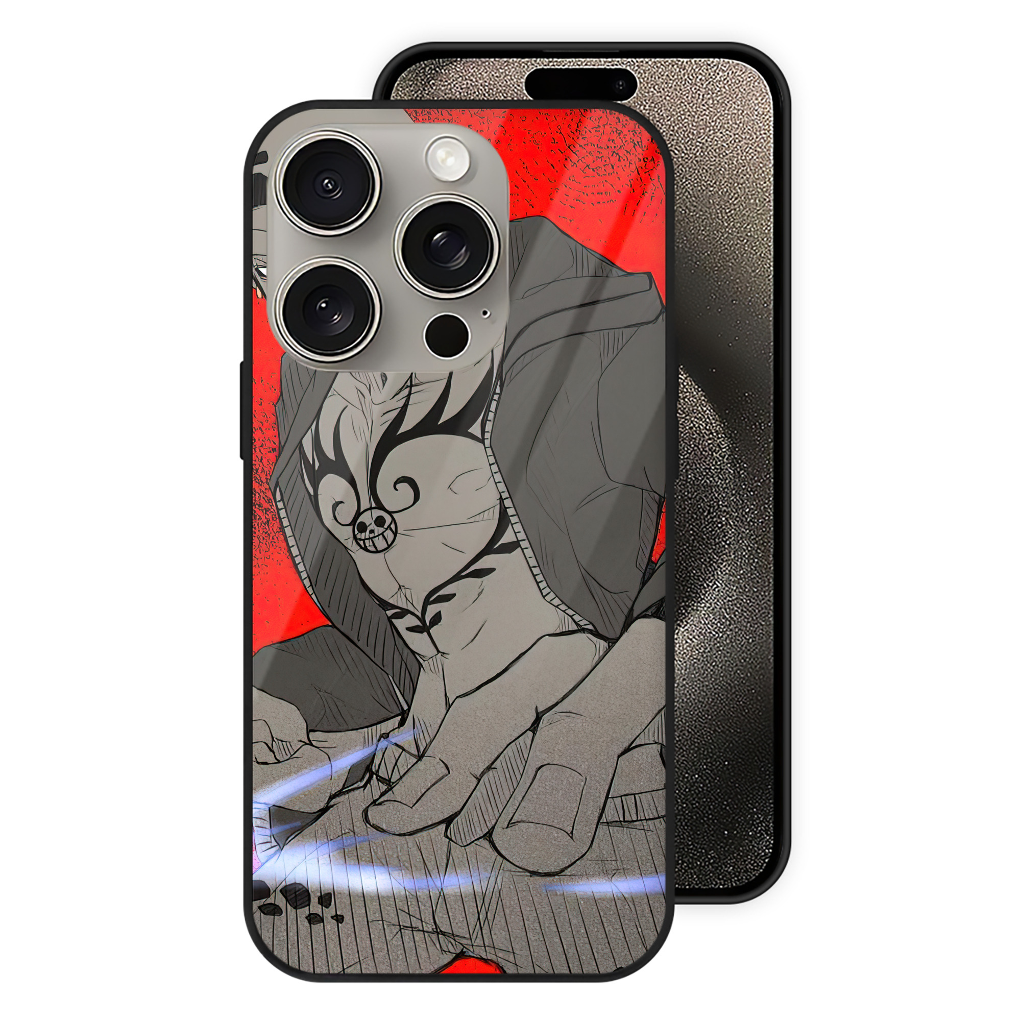 ワンピース ONE PIECE 【iPhone15Pro対応】スマホケース 耐衝撃＆黄変防止 背面ガラス