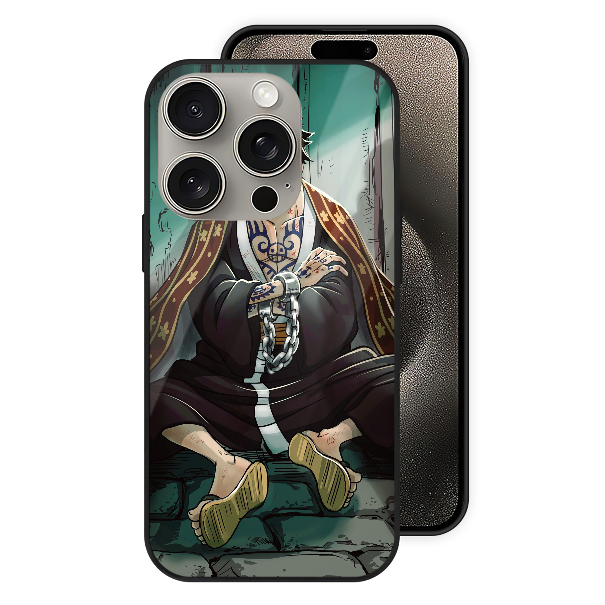 ワンピース ONE PIECE 【iPhone15Pro対応】スマホケース 耐衝撃＆黄変防止 背面ガラス
