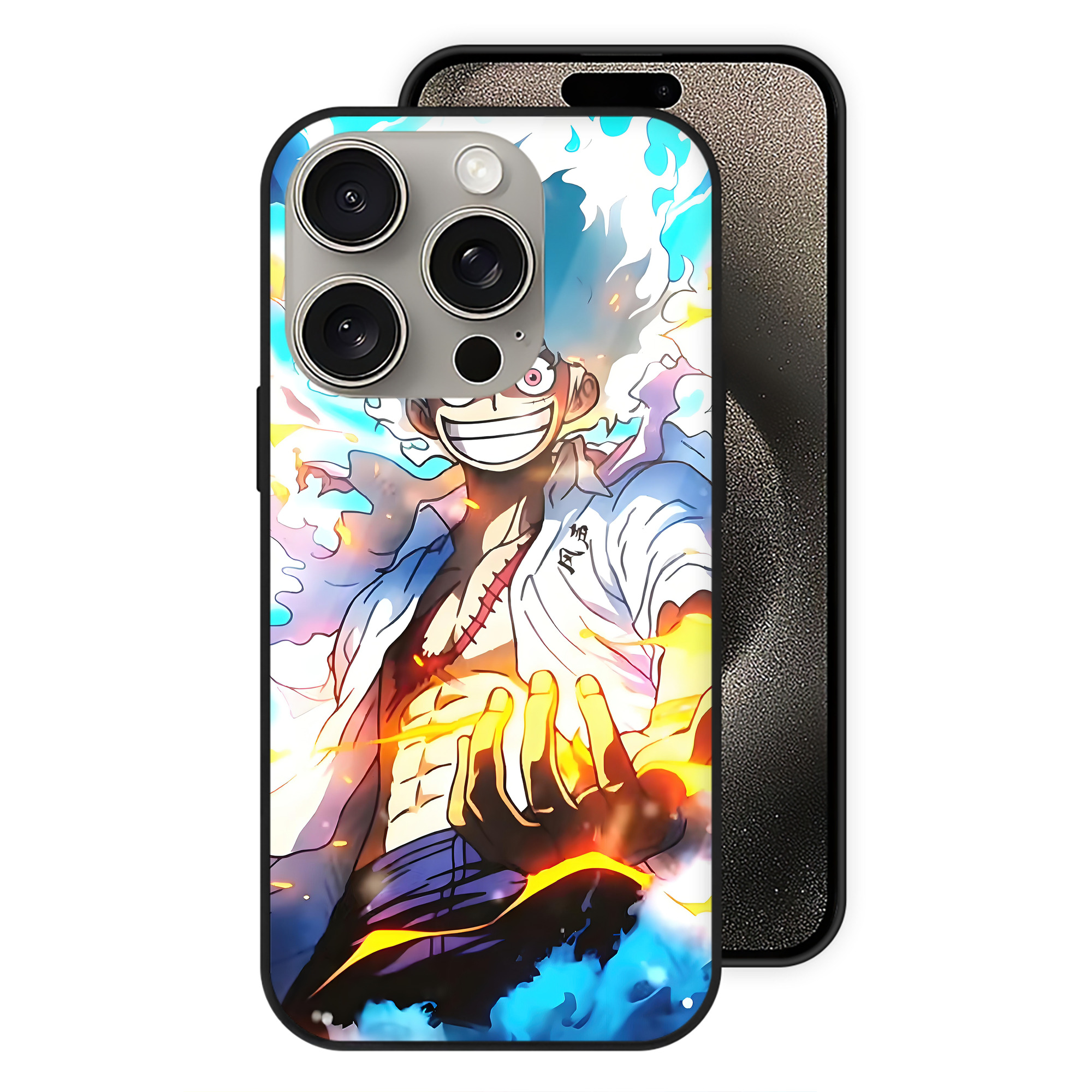 ワンピース ONE PIECE 【iPhone15Pro対応】スマホケース 耐衝撃＆黄変防止 背面ガラス