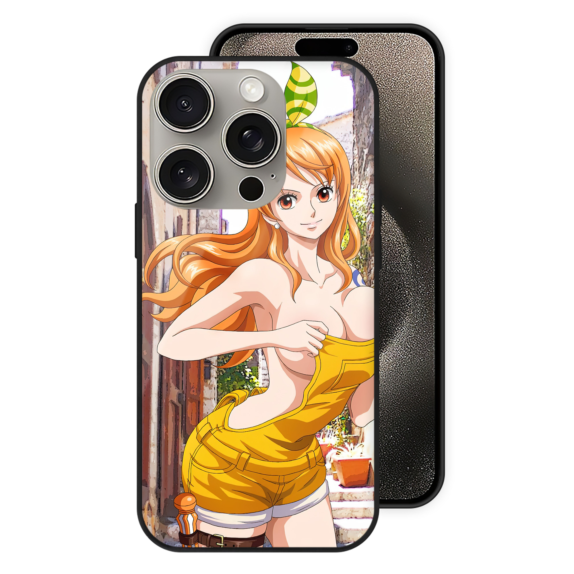 ワンピース ONE PIECE 【iPhone15Pro対応】スマホケース 耐衝撃＆黄変防止 背面ガラス