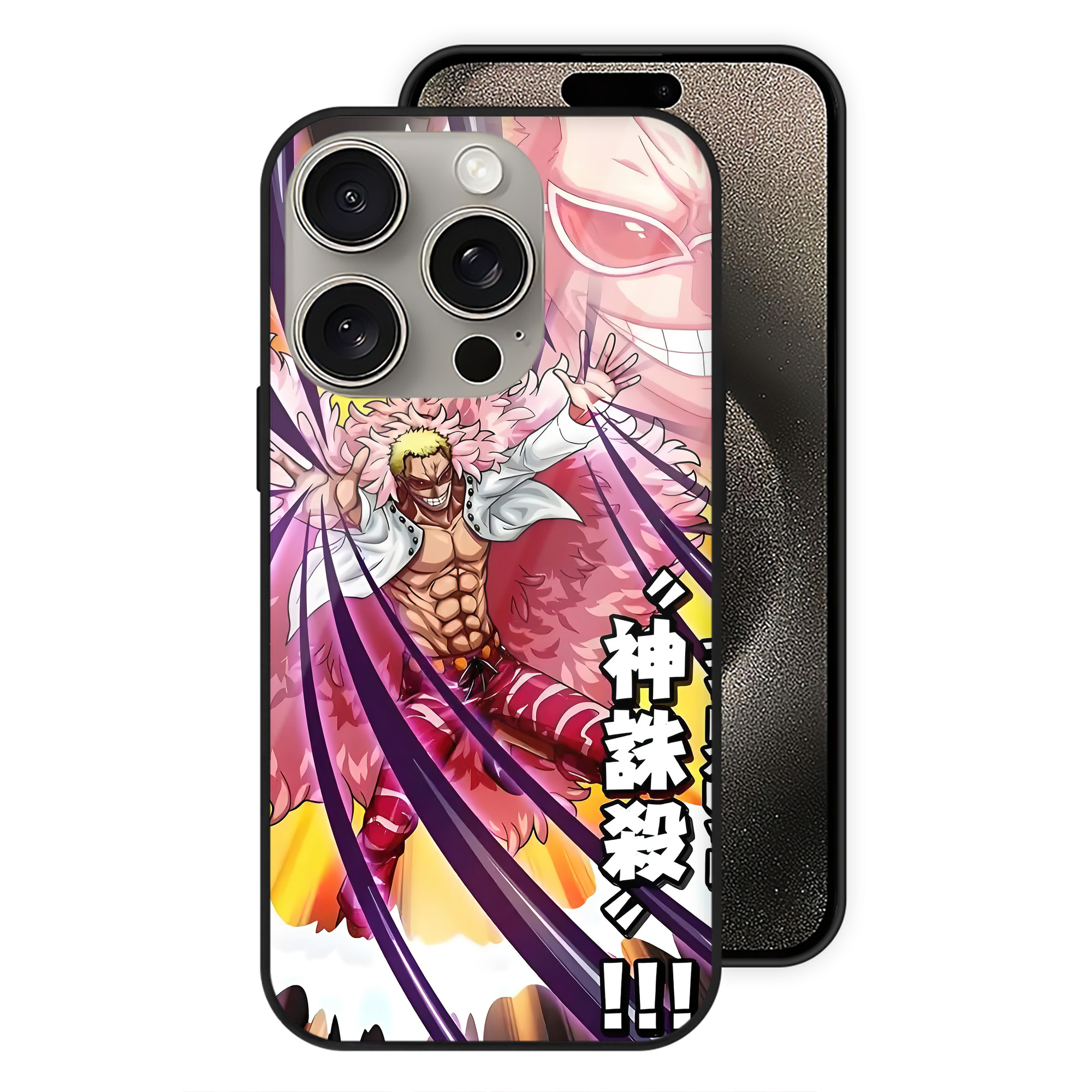 ワンピース ONE PIECE 【iPhone15Pro対応】スマホケース 耐衝撃＆黄変防止 背面ガラス