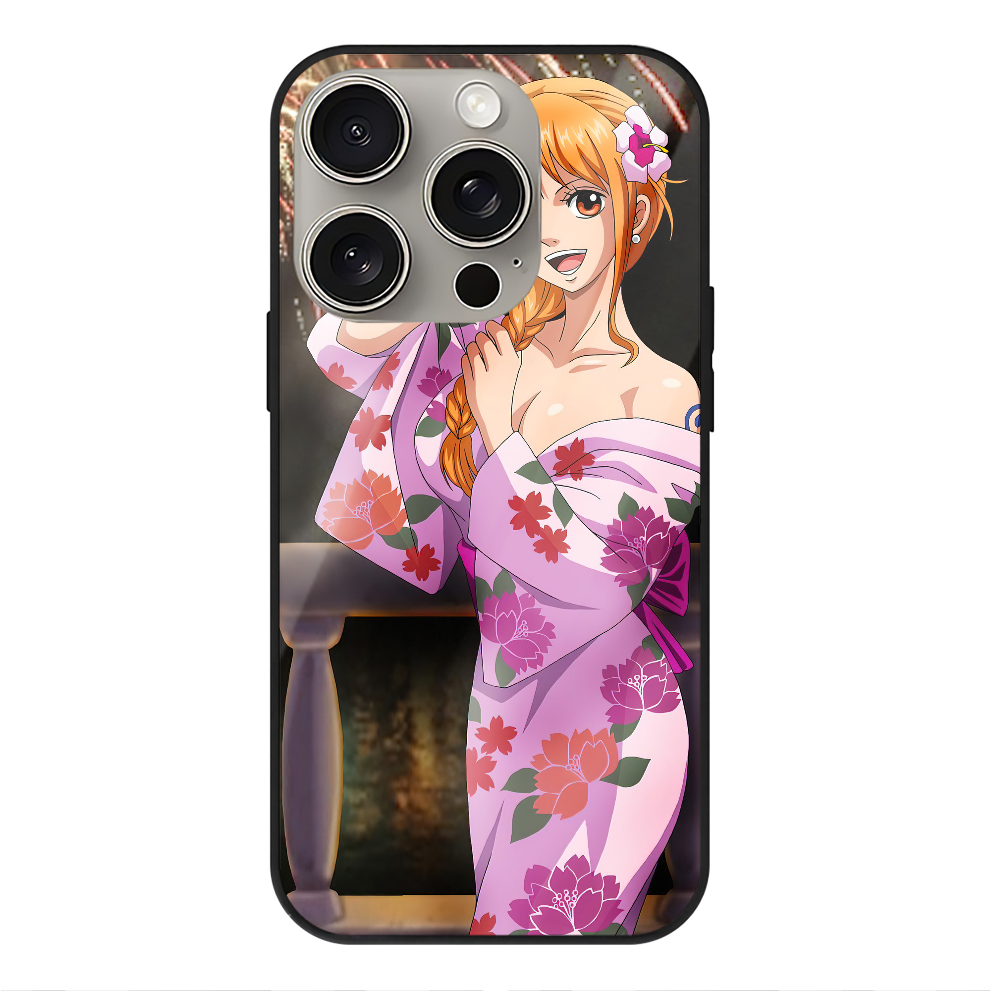 （画像用） ワンピース ONE PIECE 【iPhone15Pro対応】スマホケース 耐衝撃＆黄変防止 背面ガラス