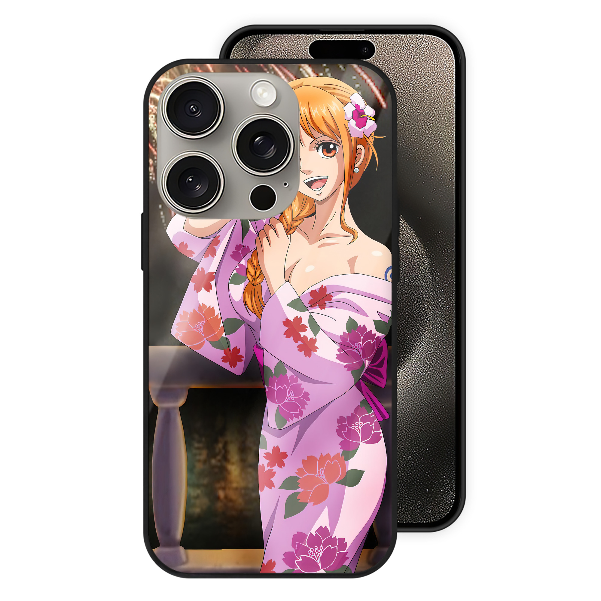 ワンピース ONE PIECE 【iPhone15Pro対応】スマホケース 耐衝撃＆黄変防止 背面ガラス