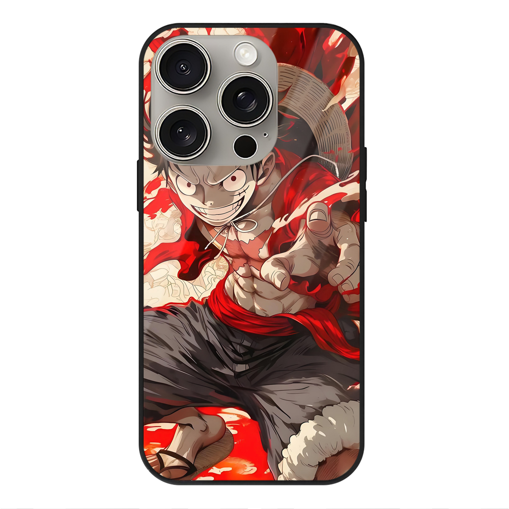 （画像用） ワンピース ONE PIECE 【iPhone15Pro対応】スマホケース 耐衝撃＆黄変防止 背面ガラス