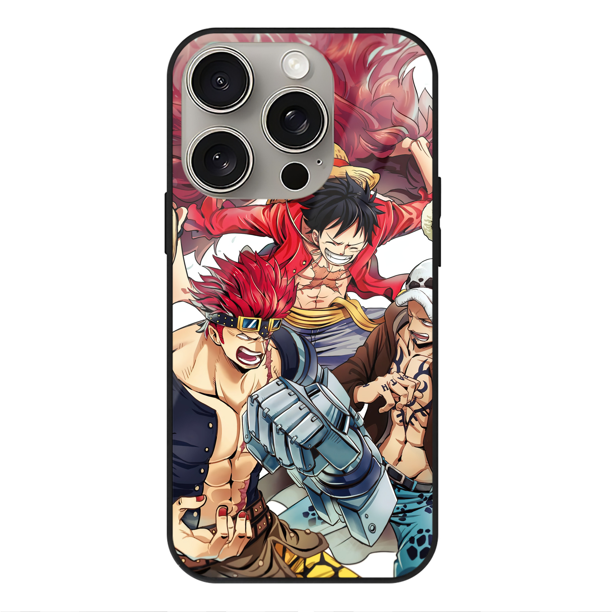 （画像用） ワンピース ONE PIECE 【iPhone15Pro対応】スマホケース 耐衝撃＆黄変防止 背面ガラス