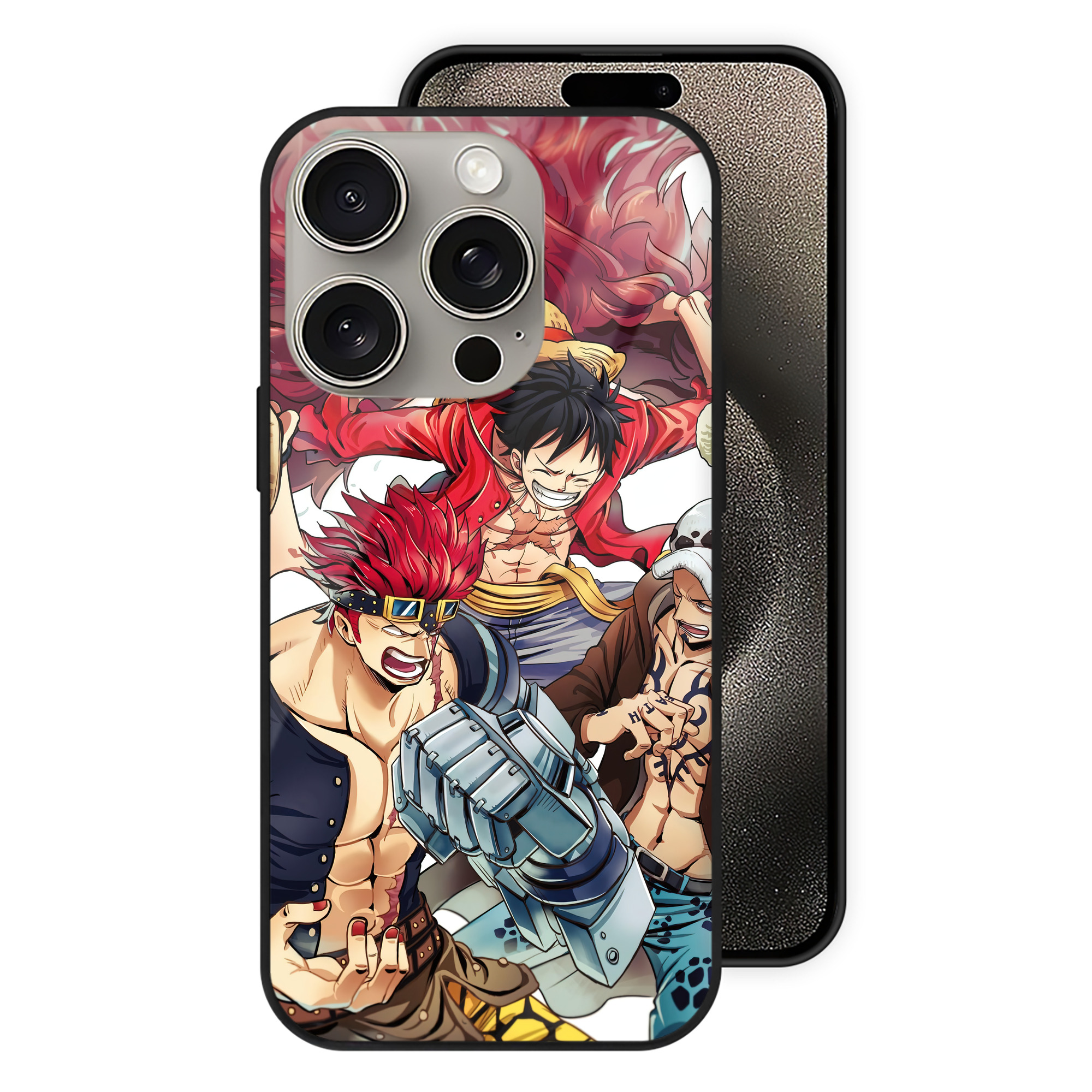 ワンピース ONE PIECE 【iPhone15Pro対応】スマホケース 耐衝撃＆黄変防止 背面ガラス