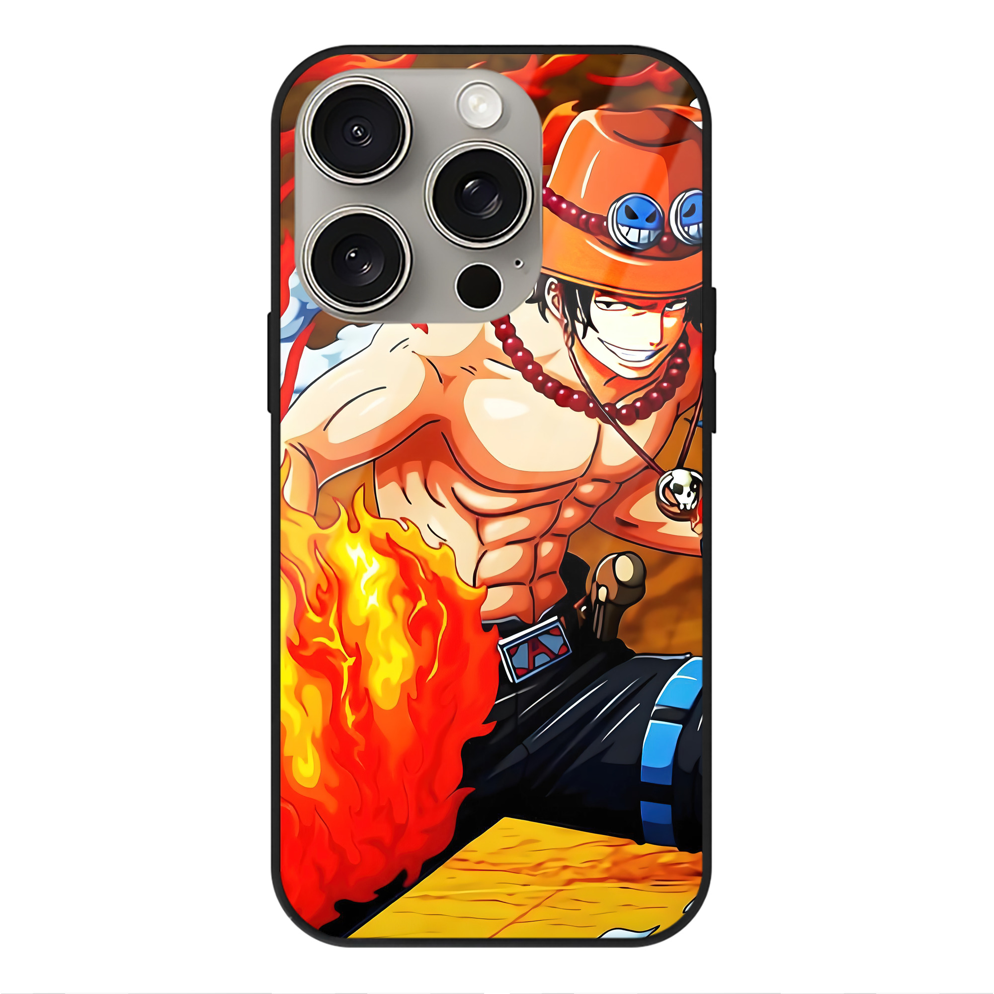 （画像用） ワンピース ONE PIECE 【iPhone15Pro対応】スマホケース 耐衝撃＆黄変防止 背面ガラス