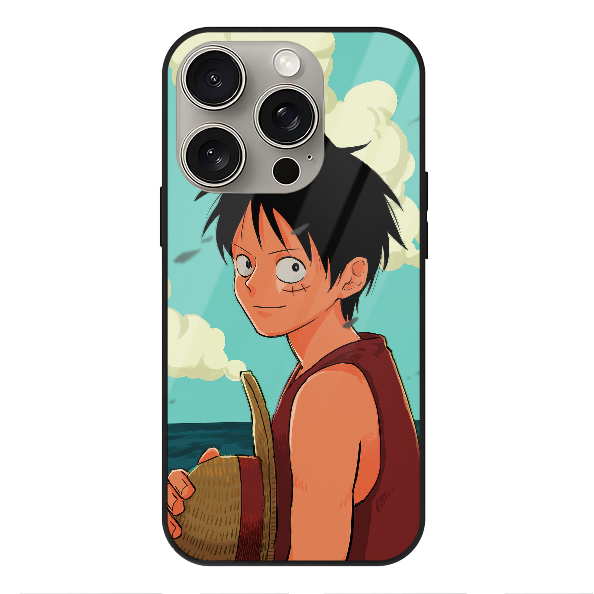 （画像用） ワンピース ONE PIECE 【iPhone15Pro対応】スマホケース 耐衝撃＆黄変防止 背面ガラス