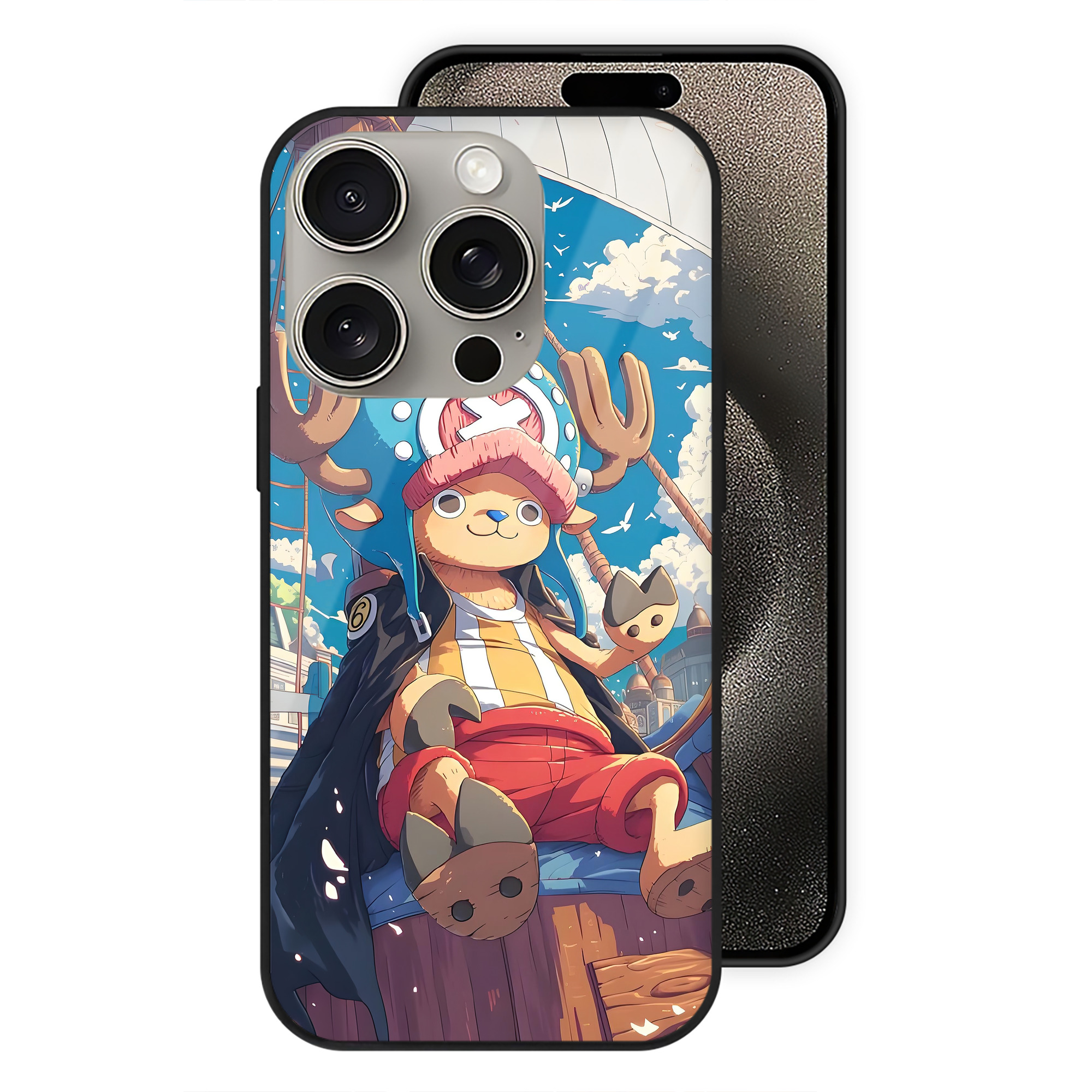 ワンピース ONE PIECE 【iPhone15Pro対応】スマホケース 耐衝撃＆黄変防止 背面ガラス