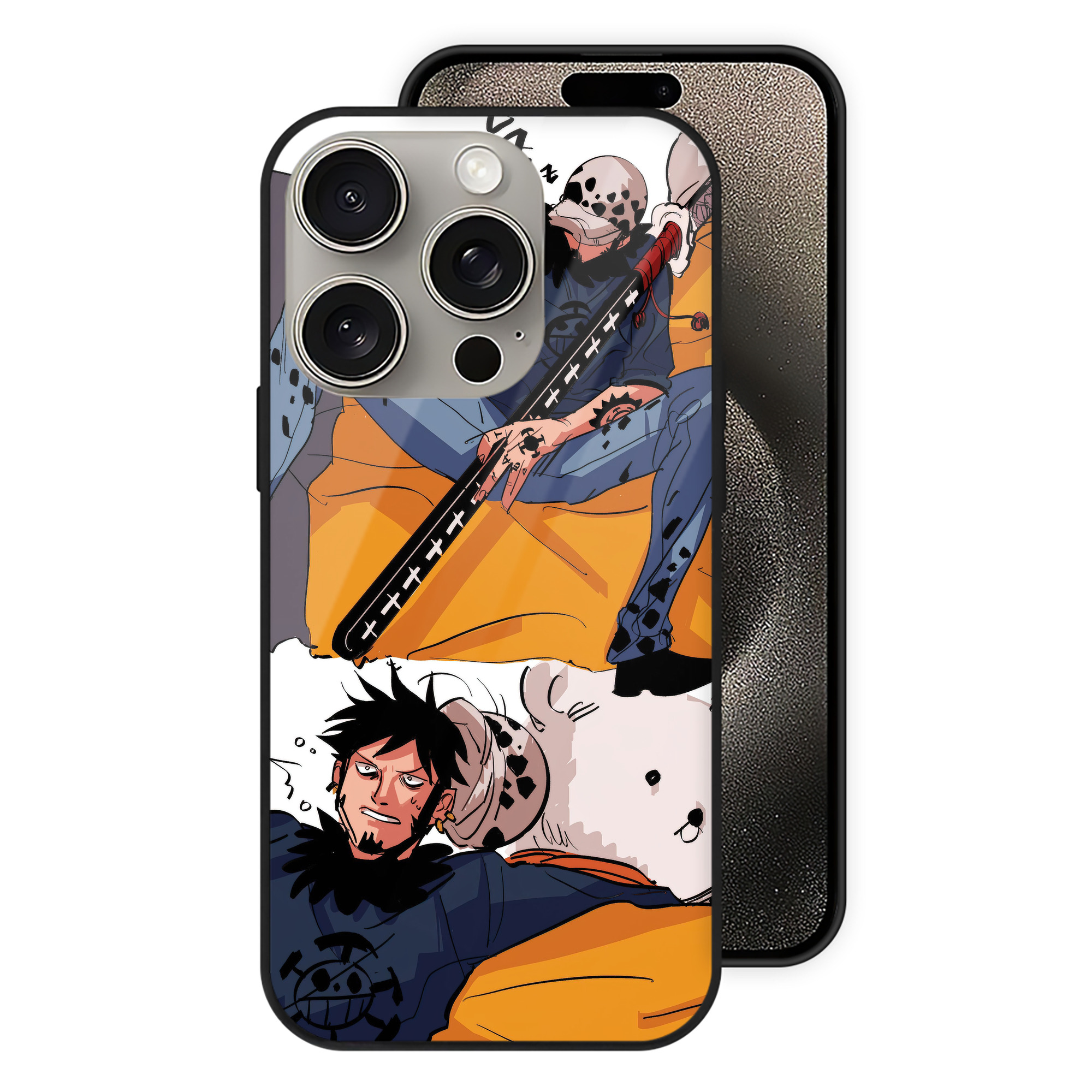 ワンピース ONE PIECE 【iPhone15Pro対応】スマホケース 耐衝撃＆黄変防止 背面ガラス