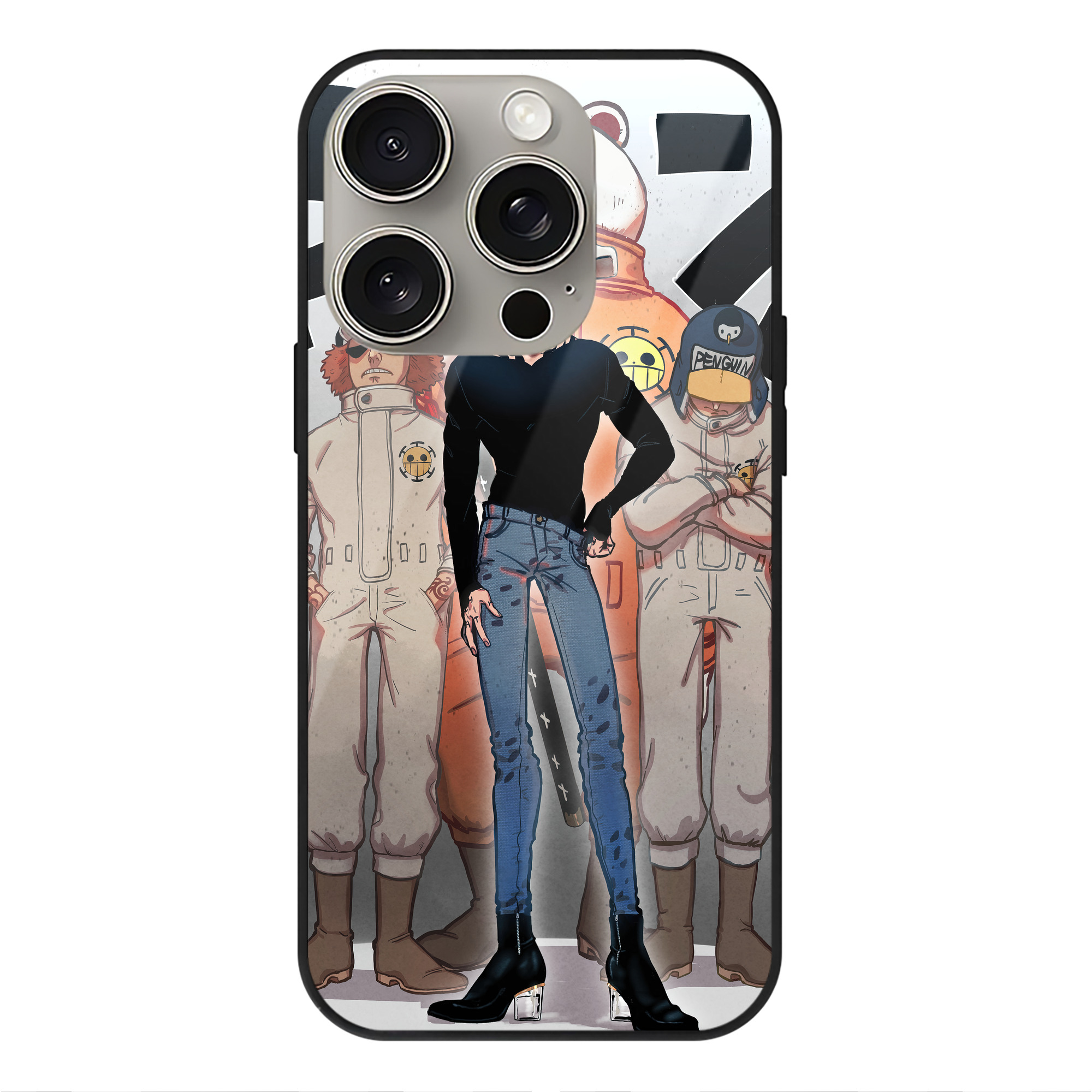 （画像用） ワンピース ONE PIECE 【iPhone15Pro対応】スマホケース 耐衝撃＆黄変防止 背面ガラス
