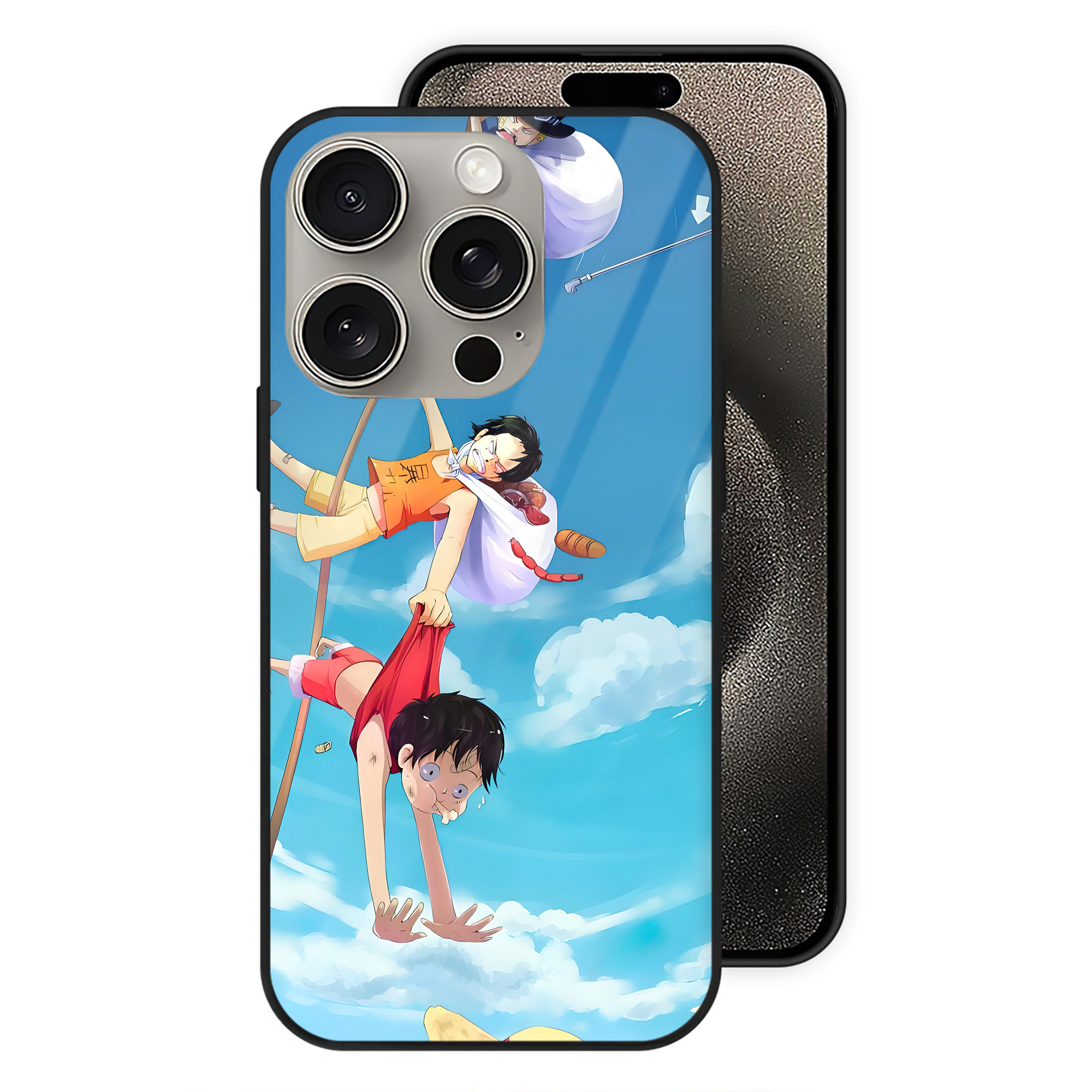 ワンピース ONE PIECE 【iPhone15Pro対応】スマホケース 耐衝撃＆黄変防止 背面ガラス