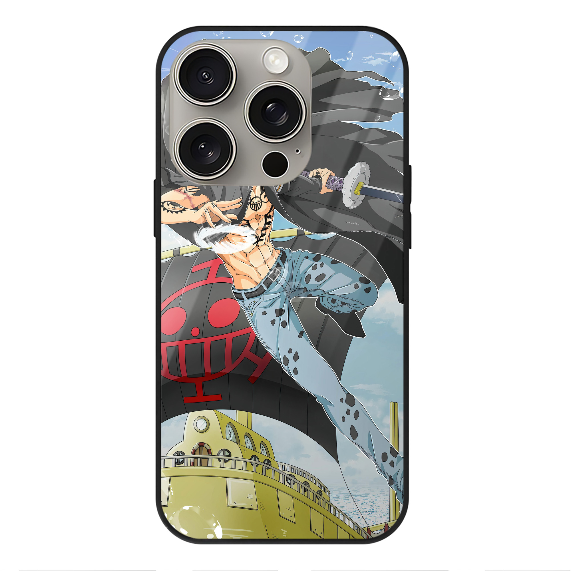 （画像用） ワンピース ONE PIECE 【iPhone15Pro対応】スマホケース 耐衝撃＆黄変防止 背面ガラス