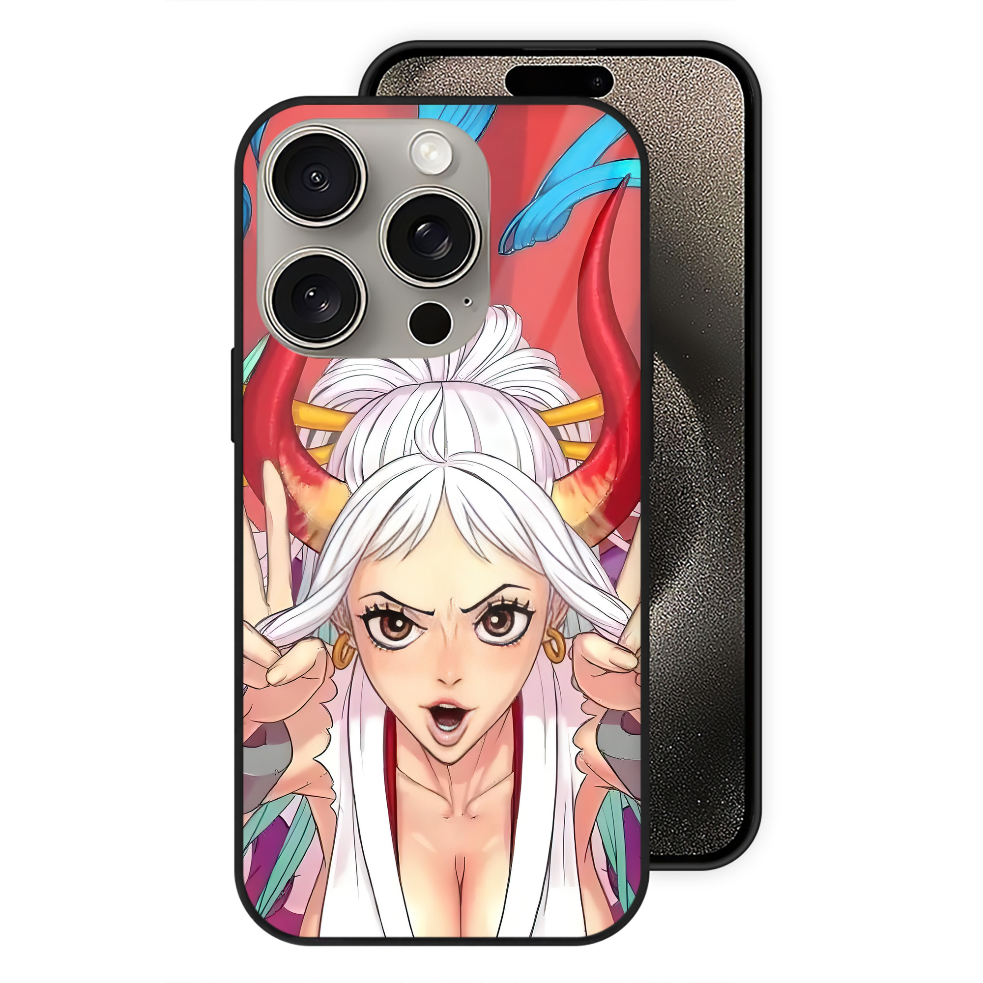 ワンピース ONE PIECE 【iPhone15Pro対応】スマホケース 耐衝撃＆黄変防止 背面ガラス