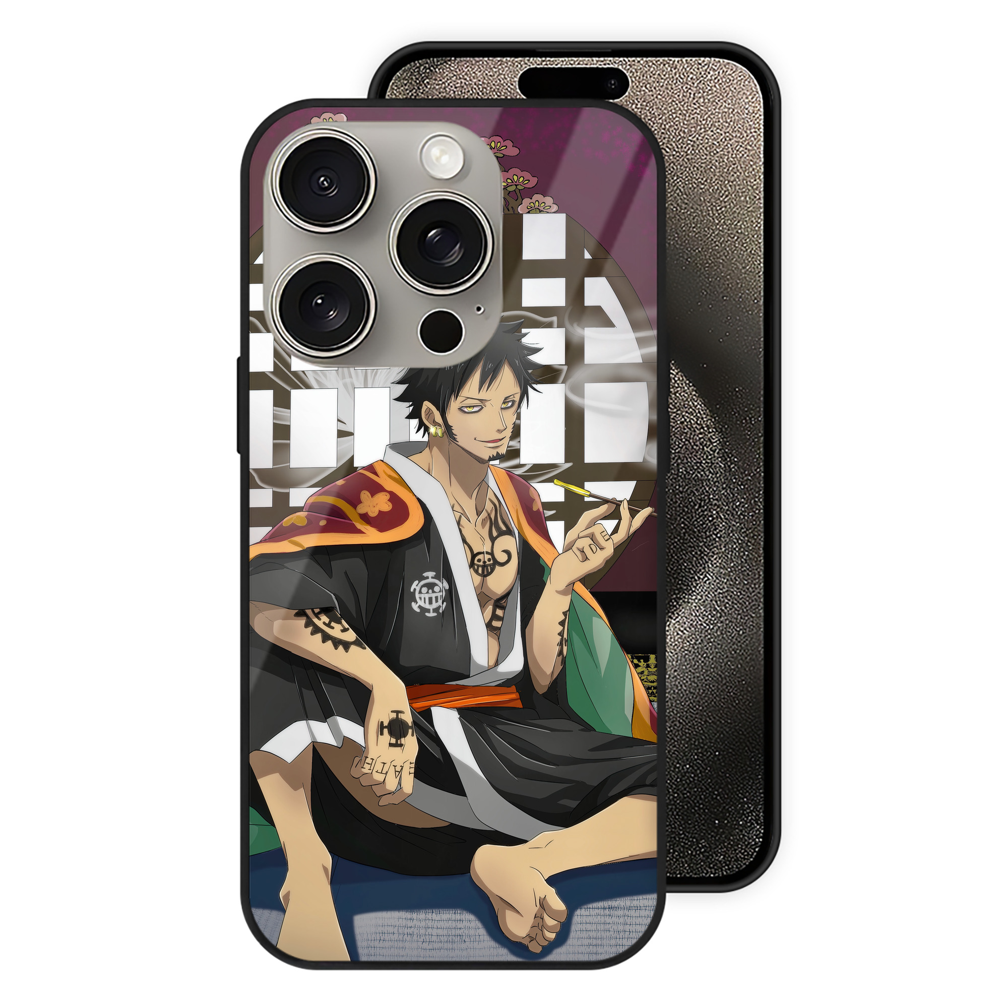 ワンピース ONE PIECE 【iPhone15Pro対応】スマホケース 耐衝撃＆黄変防止 背面ガラス