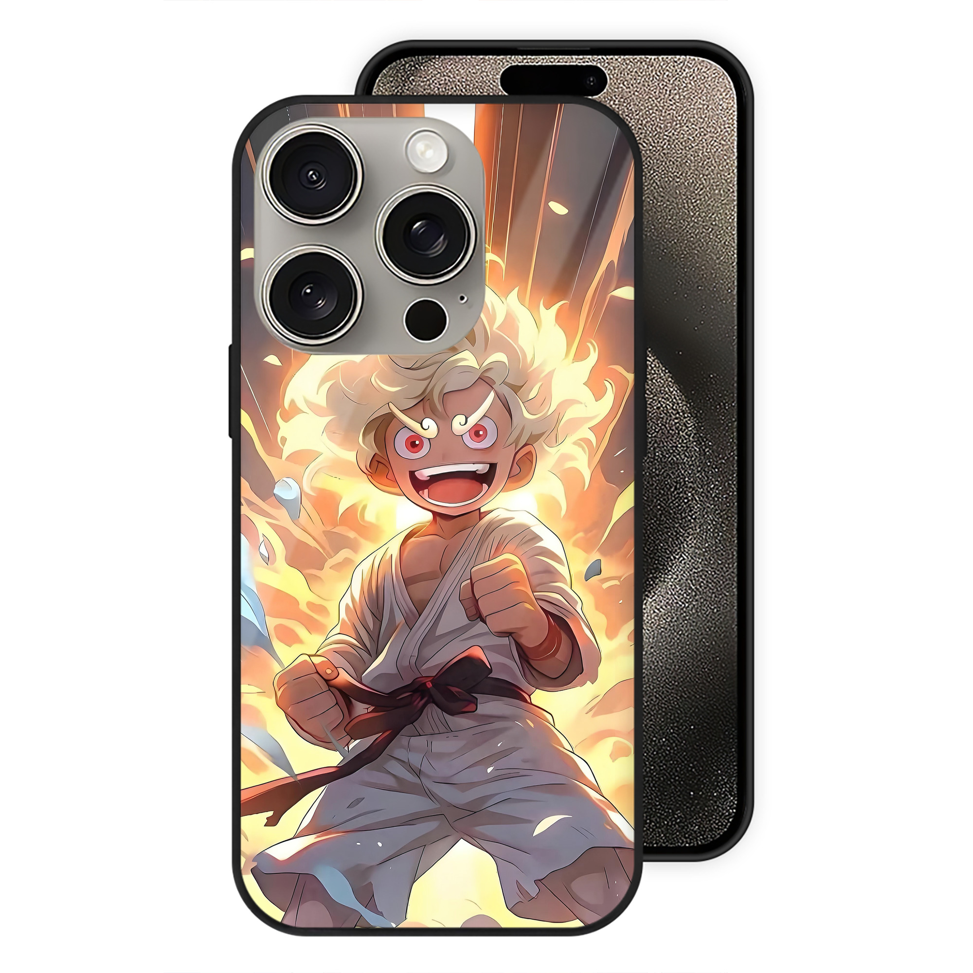 ワンピース ONE PIECE 【iPhone15Pro対応】スマホケース 耐衝撃＆黄変防止 背面ガラス