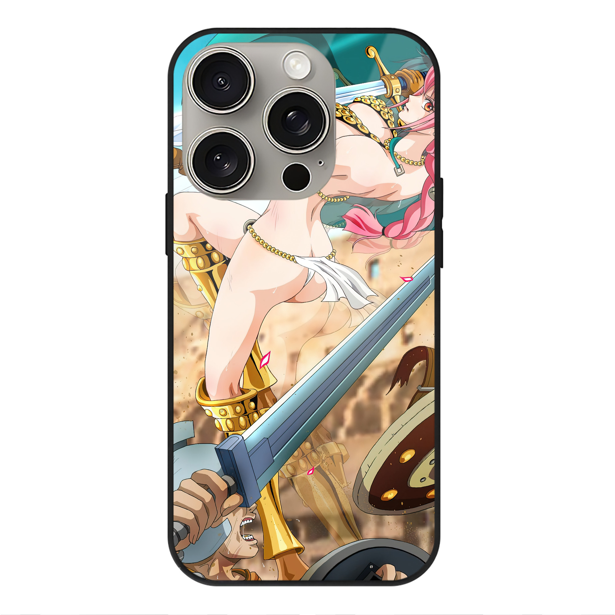 （画像用） ワンピース ONE PIECE 【iPhone15Pro対応】スマホケース 耐衝撃＆黄変防止 背面ガラス