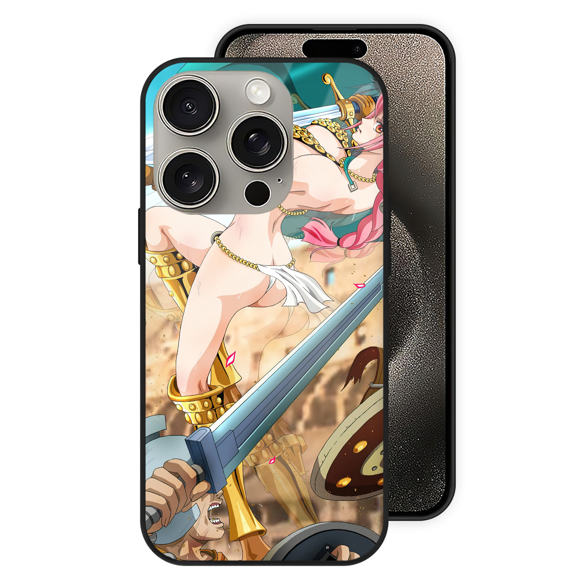 （画像用） ワンピース ONE PIECE 【iPhone15Pro対応】スマホケース 耐衝撃＆黄変防止 背面ガラス