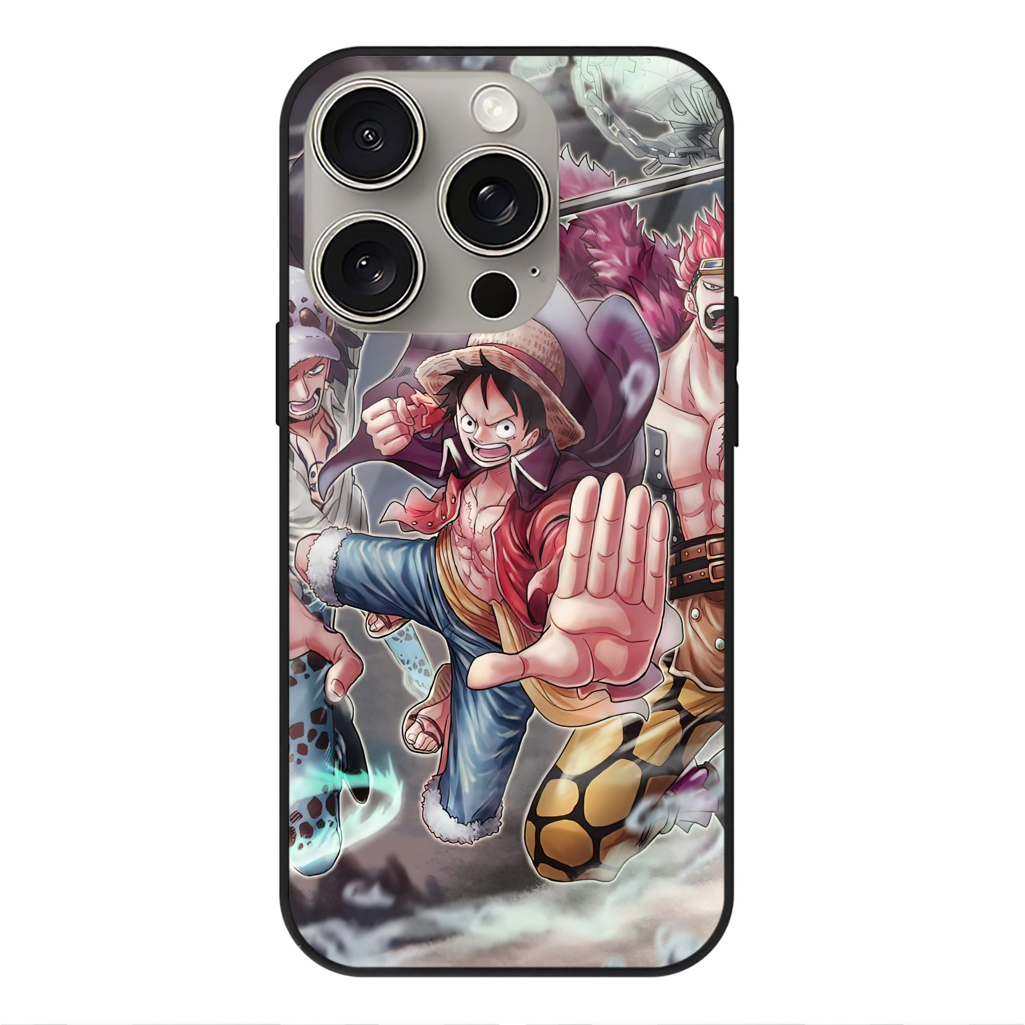 （画像用） ワンピース ONE PIECE 【iPhone15Pro対応】スマホケース 耐衝撃＆黄変防止 背面ガラス