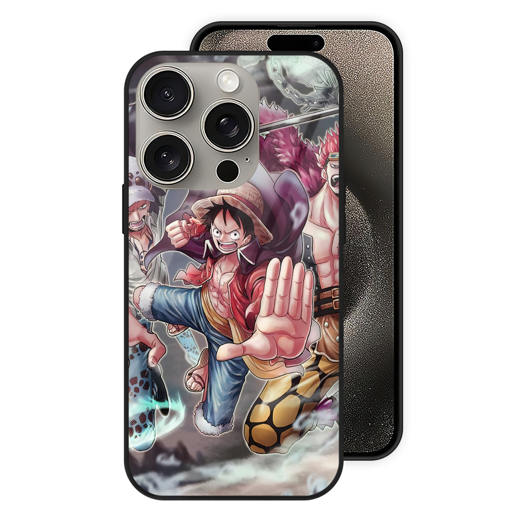 （画像用） ワンピース ONE PIECE 【iPhone15Pro対応】スマホケース 耐衝撃＆黄変防止 背面ガラス