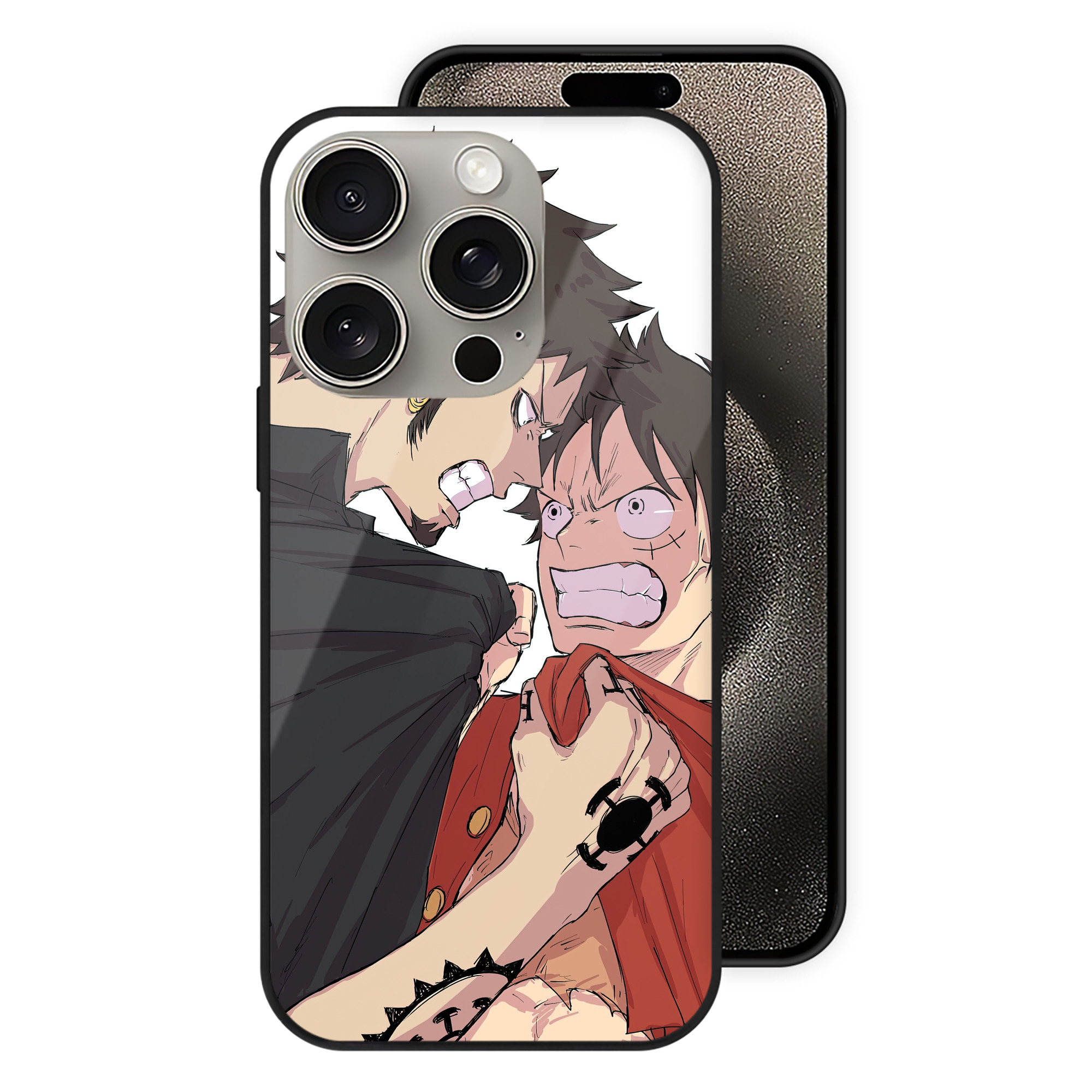 （画像用） ワンピース ONE PIECE 【iPhone15Pro対応】スマホケース 耐衝撃＆黄変防止 背面ガラス