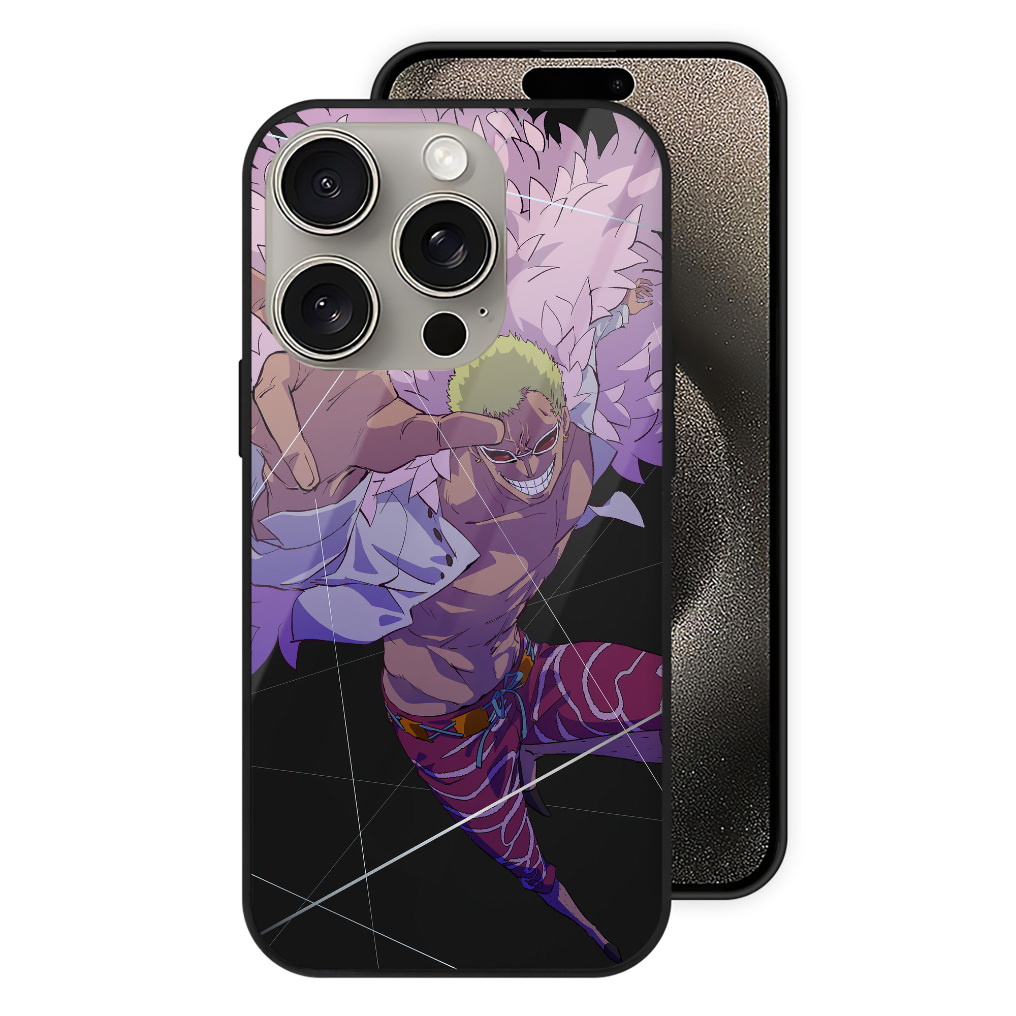 （画像用） ワンピース ONE PIECE 【iPhone15Pro対応】スマホケース 耐衝撃＆黄変防止 背面ガラス