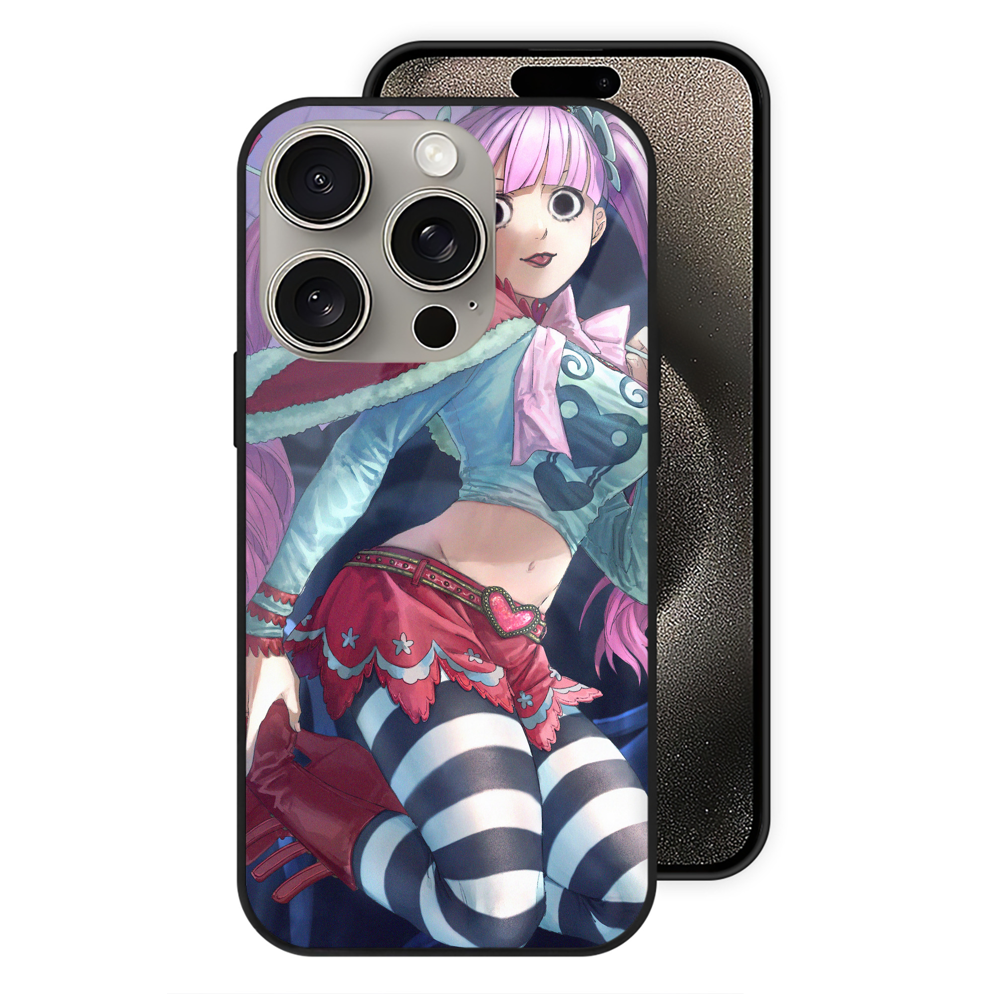 （画像用） ワンピース ONE PIECE 【iPhone15Pro対応】スマホケース 耐衝撃＆黄変防止 背面ガラス