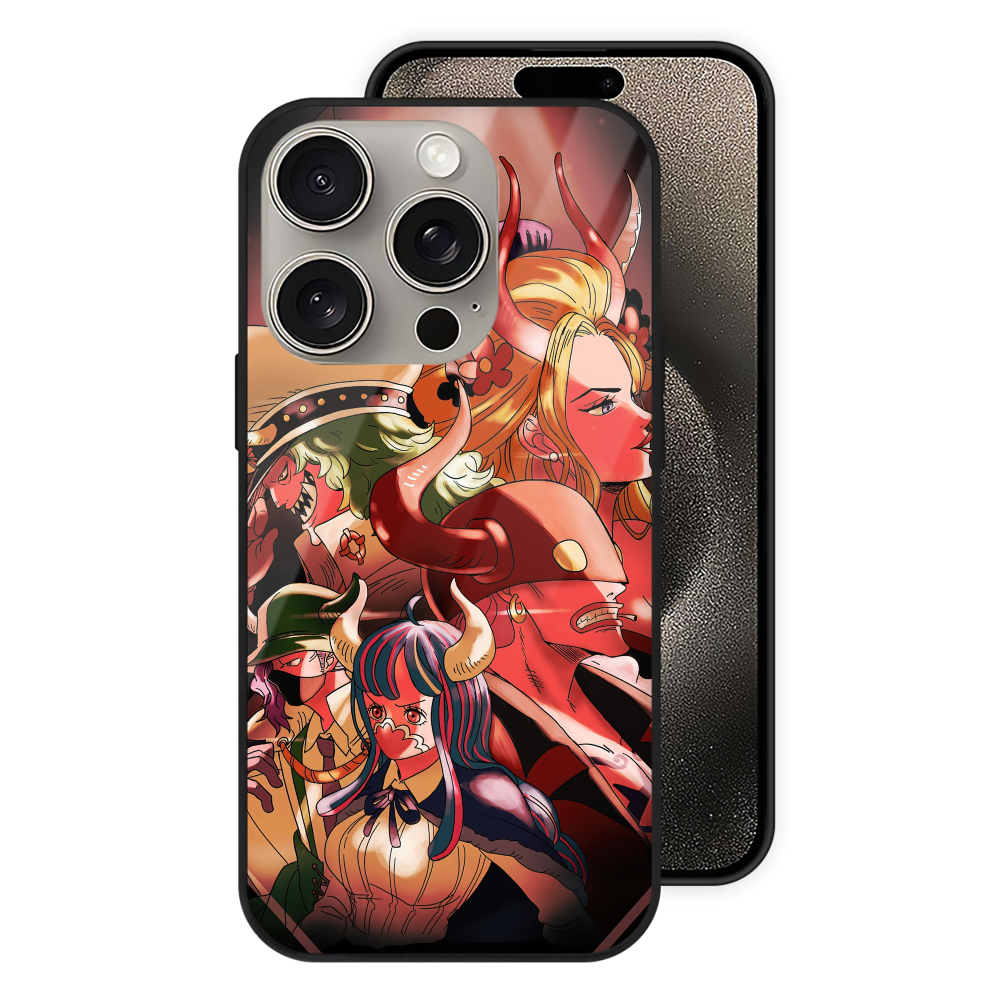 （画像用） ワンピース ONE PIECE 【iPhone15Pro対応】スマホケース 耐衝撃＆黄変防止 背面ガラス