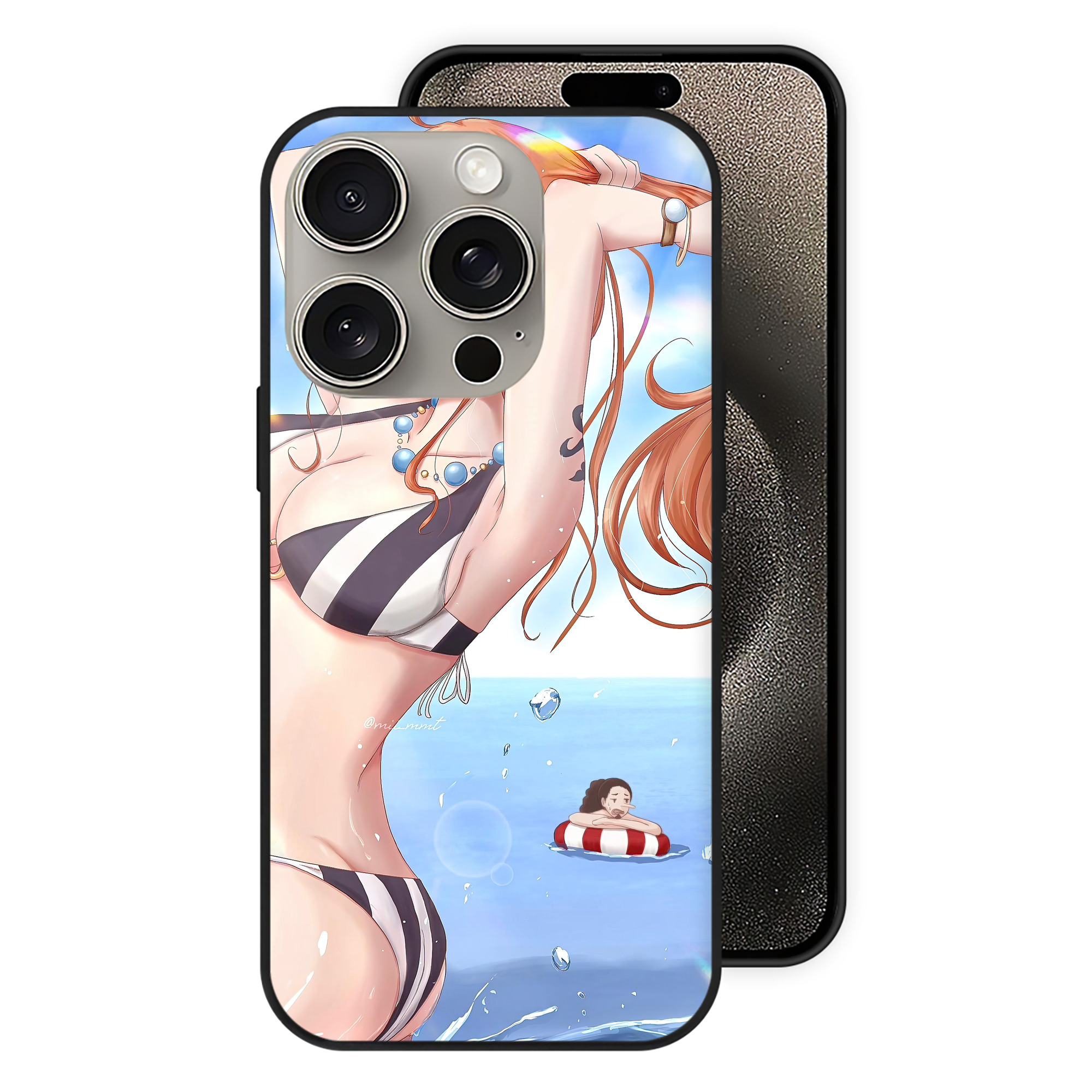 （画像用） ワンピース ONE PIECE 【iPhone15Pro対応】スマホケース 耐衝撃＆黄変防止 背面ガラス