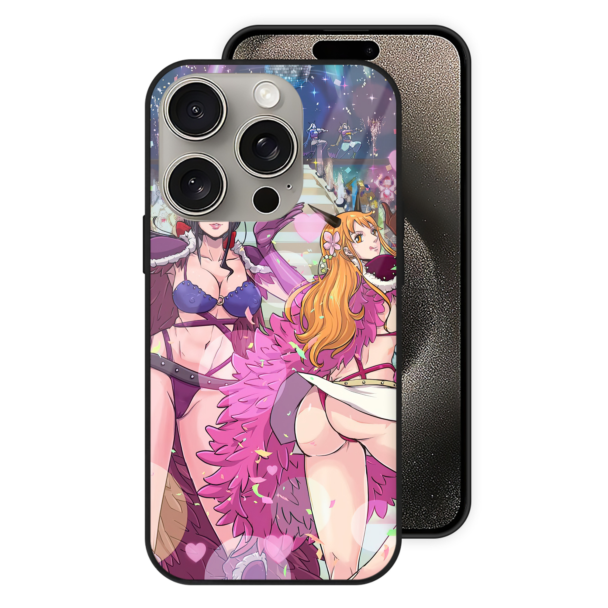 （画像用） ワンピース ONE PIECE 【iPhone15Pro対応】スマホケース 耐衝撃＆黄変防止 背面ガラス