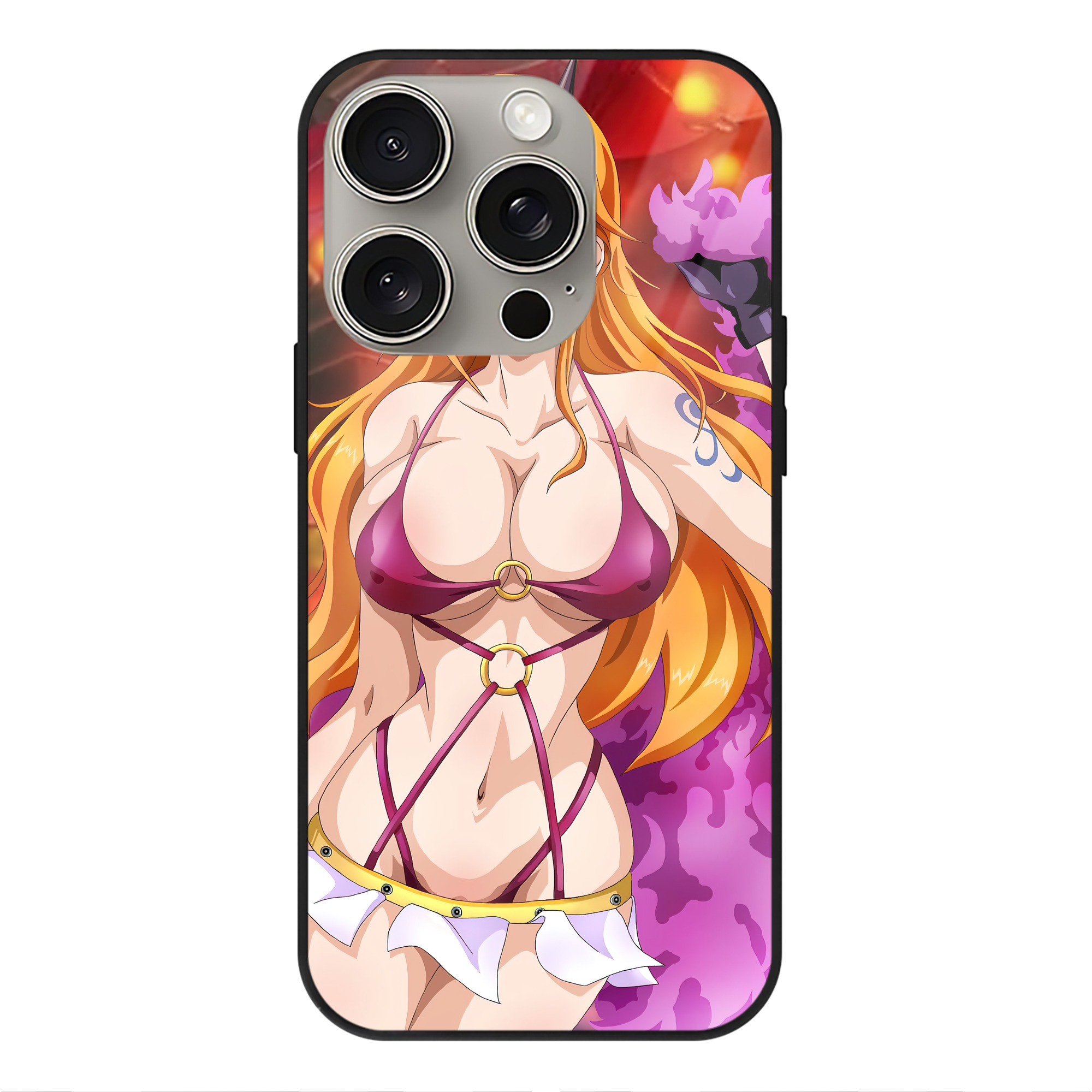 （画像用） ワンピース ONE PIECE 【iPhone15Pro対応】スマホケース 耐衝撃＆黄変防止 背面ガラス