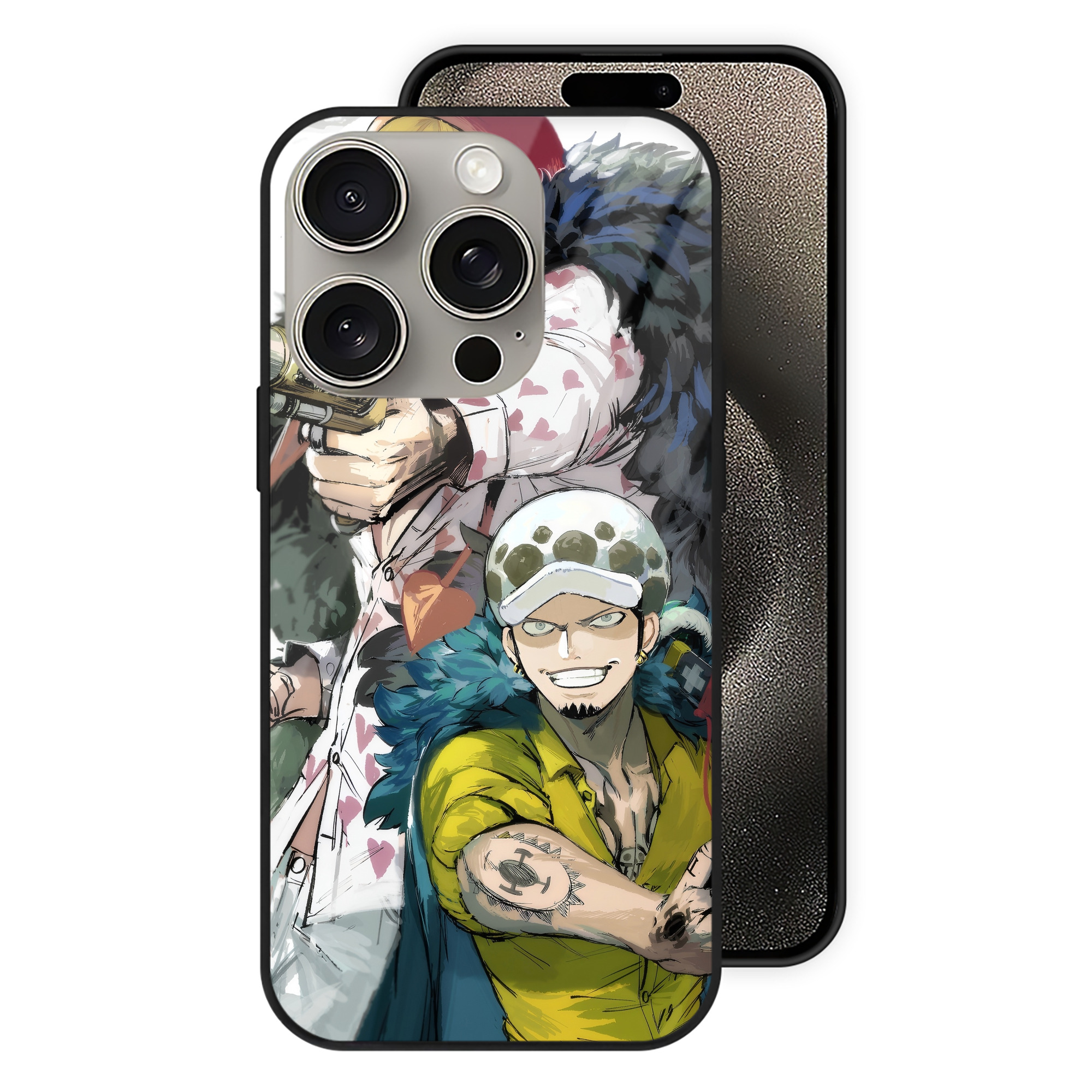 （画像用） ワンピース ONE PIECE 【iPhone15Pro対応】スマホケース 耐衝撃＆黄変防止 背面ガラス