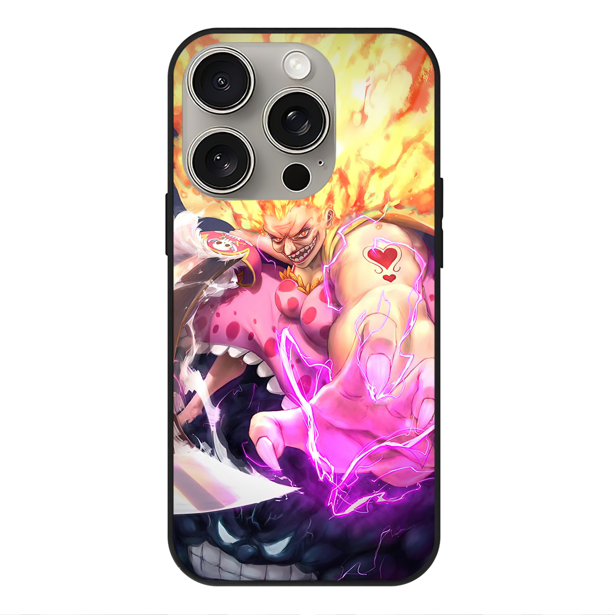 （画像用） ワンピース ONE PIECE 【iPhone15Pro対応】スマホケース 耐衝撃＆黄変防止 背面ガラス