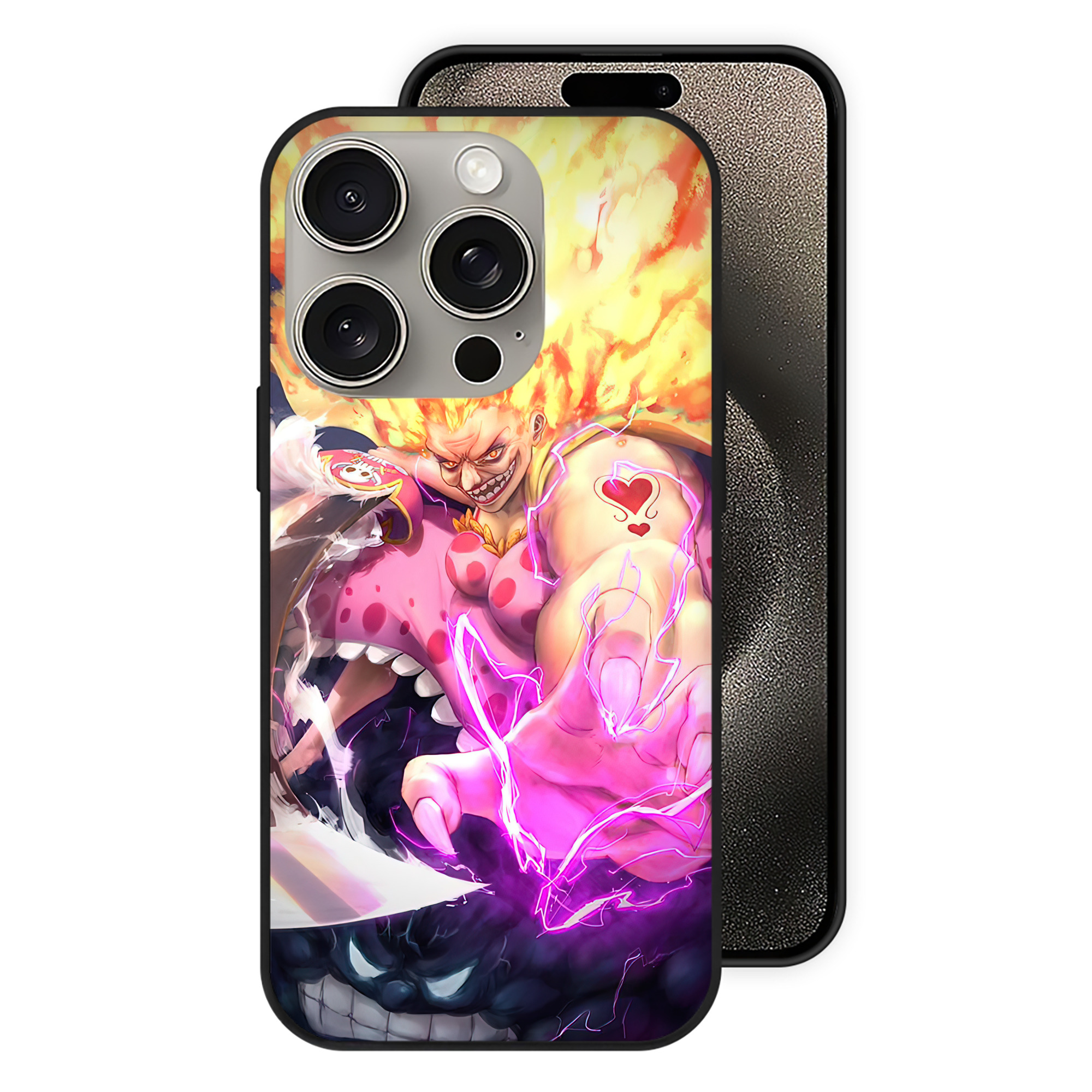 （画像用） ワンピース ONE PIECE 【iPhone15Pro対応】スマホケース 耐衝撃＆黄変防止 背面ガラス