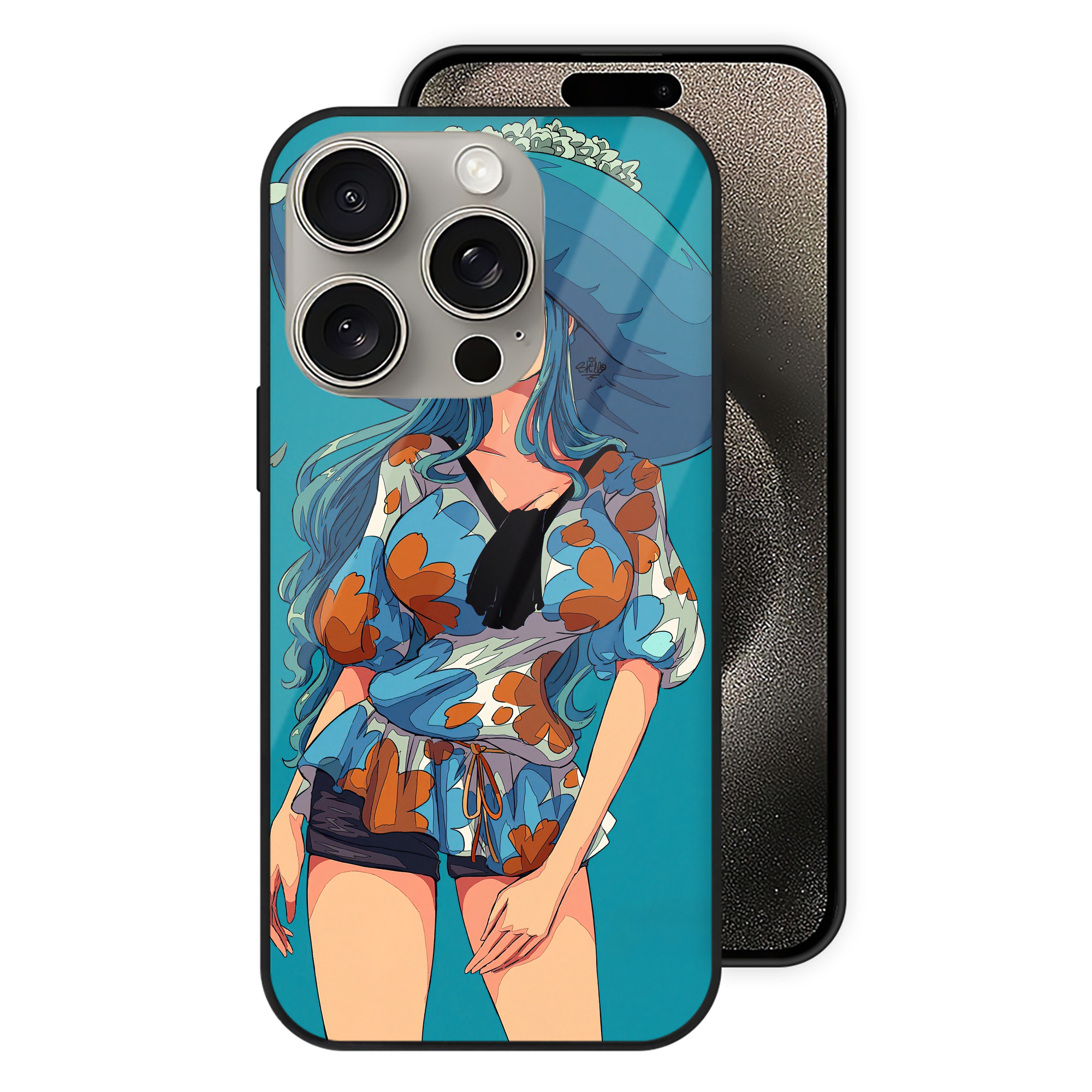 （画像用） ワンピース ONE PIECE 【iPhone15Pro対応】スマホケース 耐衝撃＆黄変防止 背面ガラス