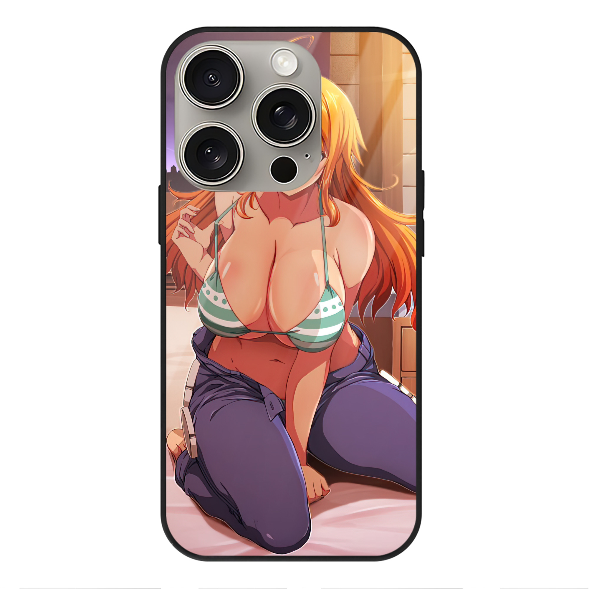 （画像用） ワンピース ONE PIECE 【iPhone15Pro対応】スマホケース 耐衝撃＆黄変防止 背面ガラス