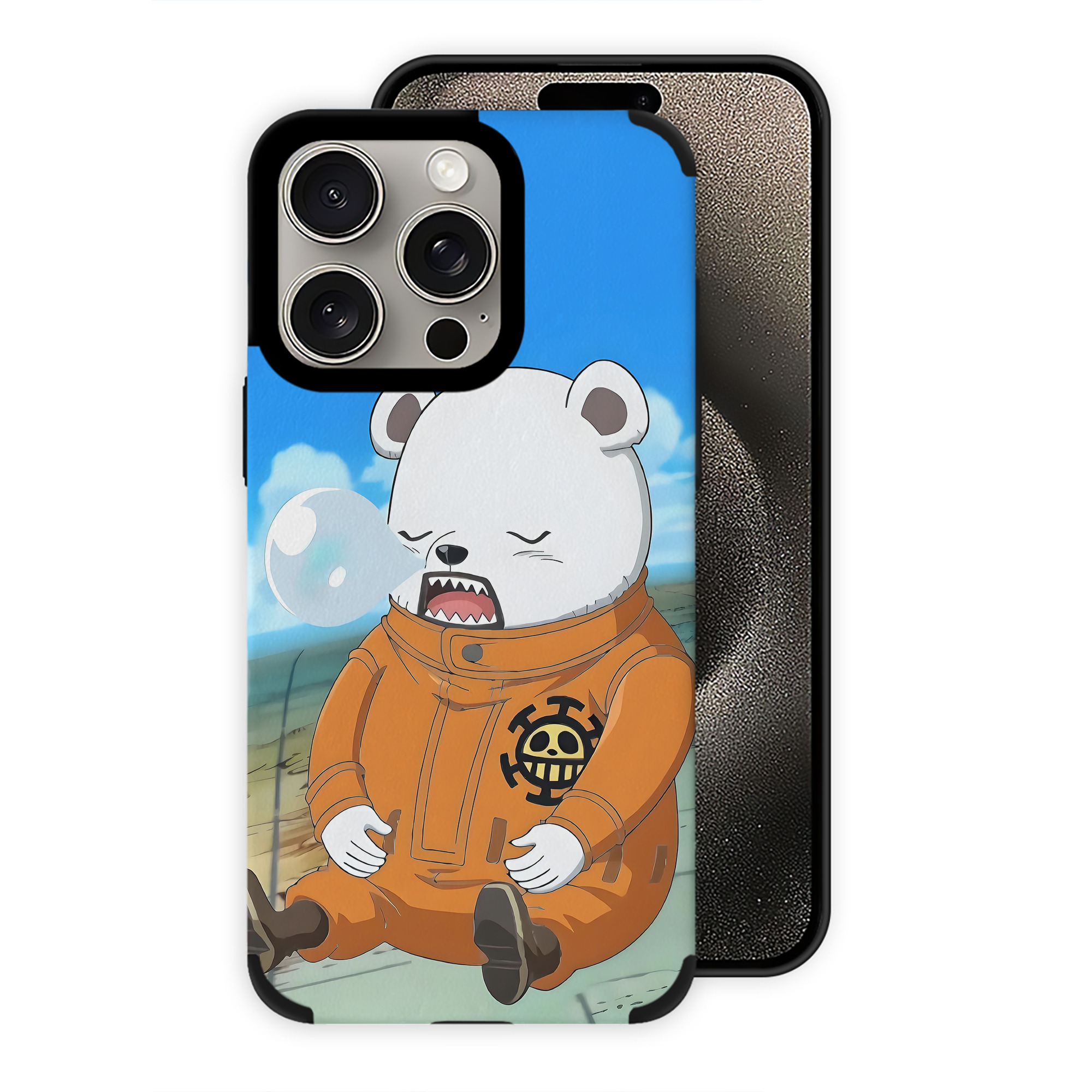 ワンピース ONE PIECE 【iPhone15ProMax対応】 PUレザー スマホケース 耐衝撃＆黄変防止