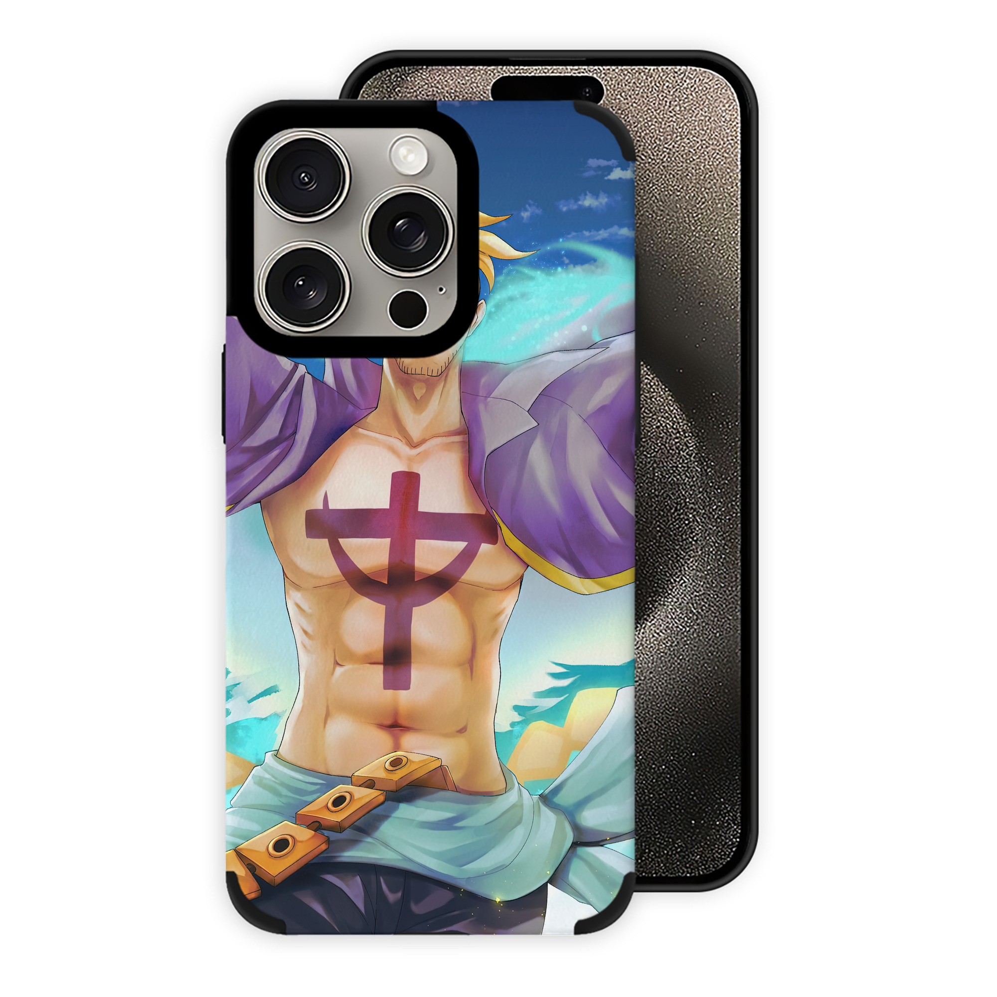 ワンピース ONE PIECE 【iPhone15ProMax対応】 PUレザー スマホケース 耐衝撃＆黄変防止