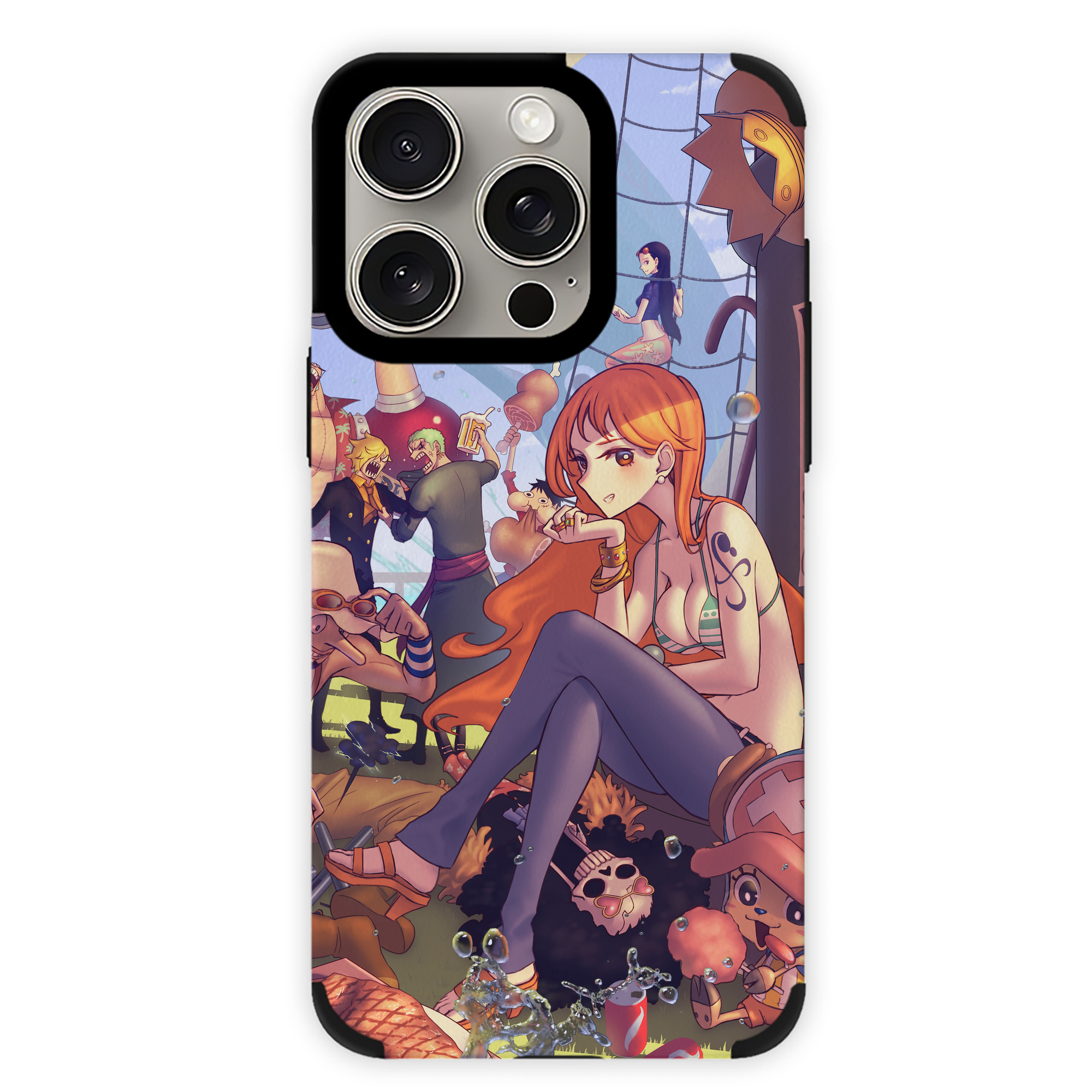 （画像用） ワンピース ONE PIECE 【iPhone15ProMax対応】 PUレザー スマホケース 耐衝撃＆黄変防止