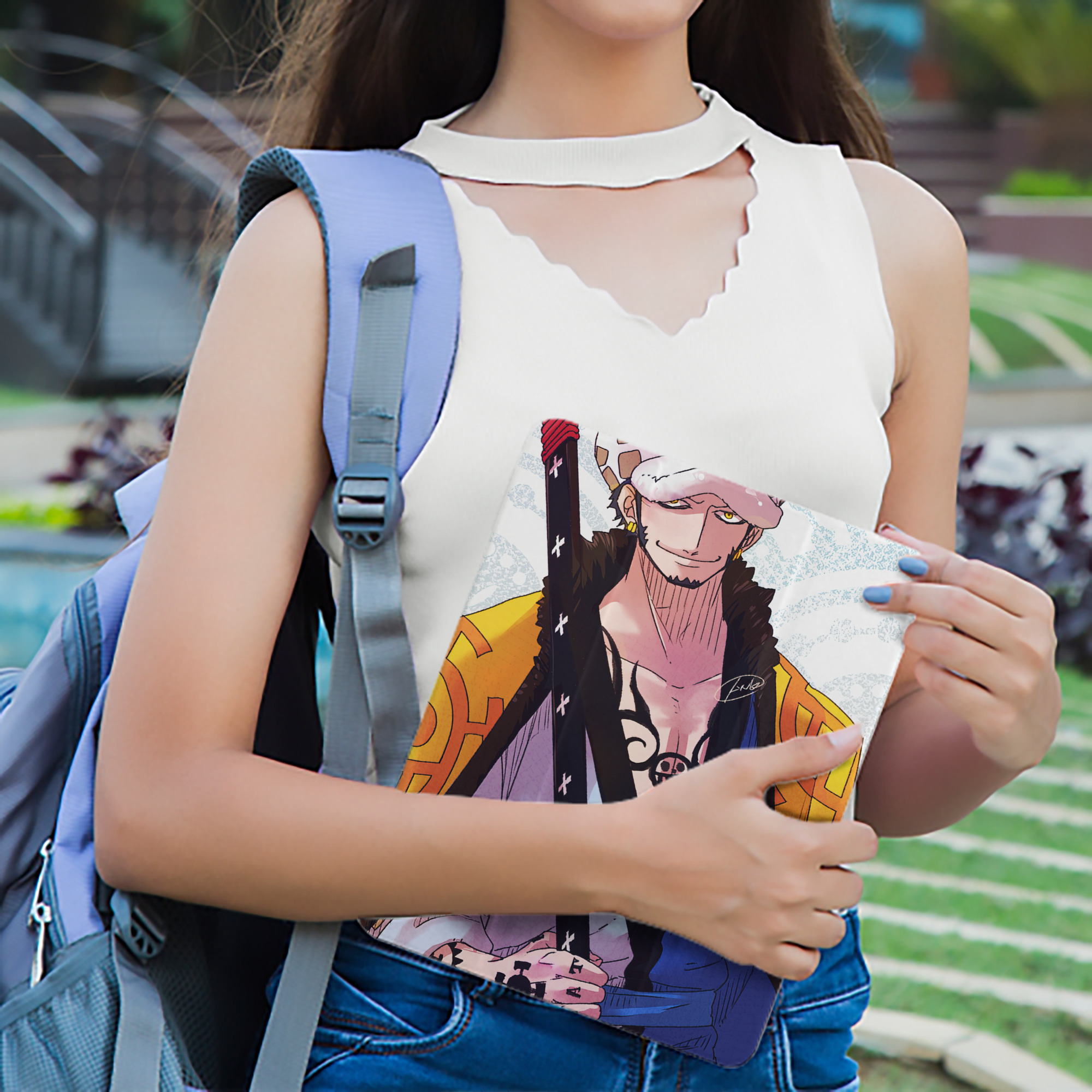 ワンピース ONE PIECE IPad ケース ペン収納付き 三つ折りスタンド PUレザー×シリコン 対応機種9.5/10.5/10.9インチ
