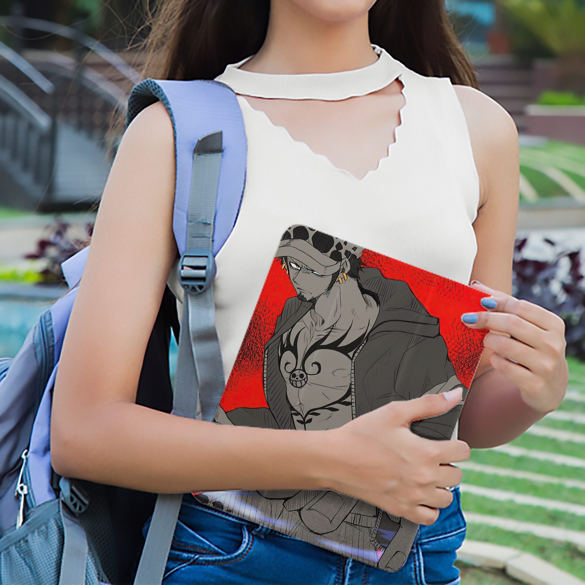 ワンピース ONE PIECE IPad ケース ペン収納付き 三つ折りスタンド PUレザー×シリコン 対応機種9.5/10.5/10.9インチ