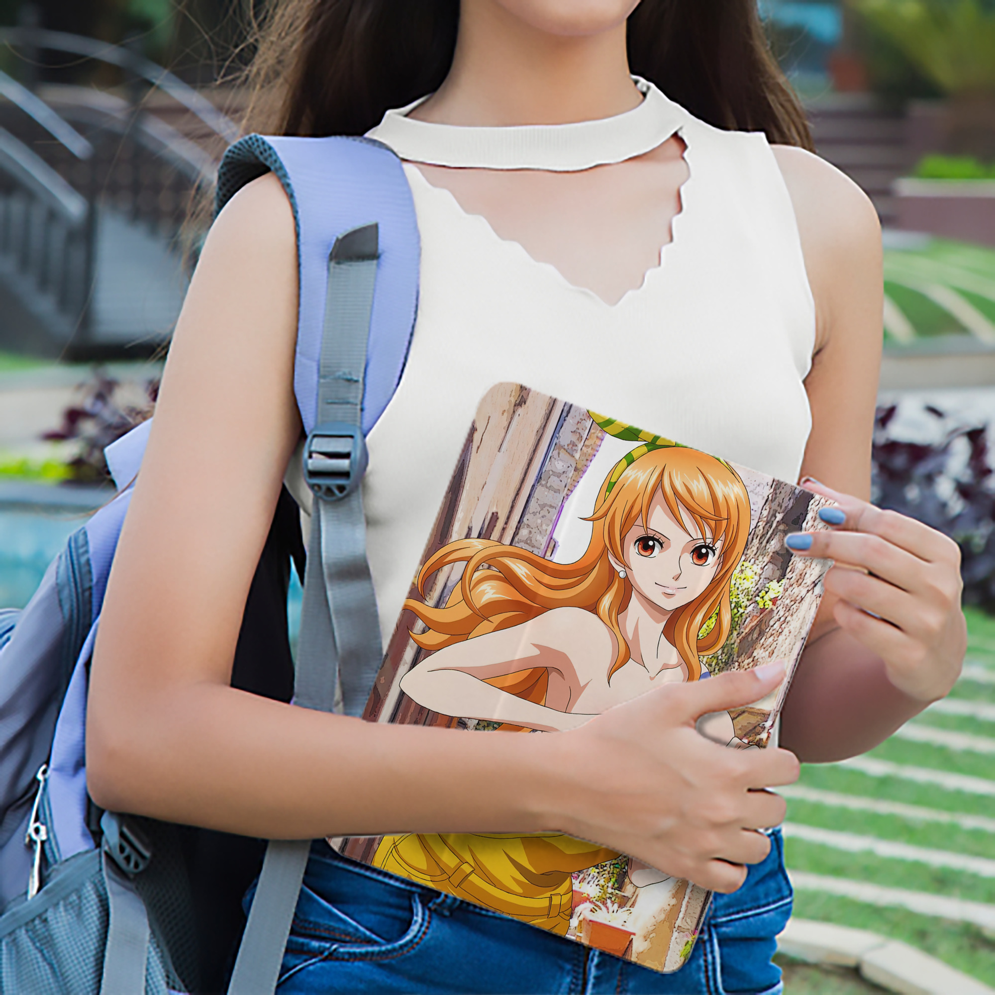 ワンピース ONE PIECE IPad ケース ペン収納付き 三つ折りスタンド PUレザー×シリコン 対応機種9.5/10.5/10.9インチ