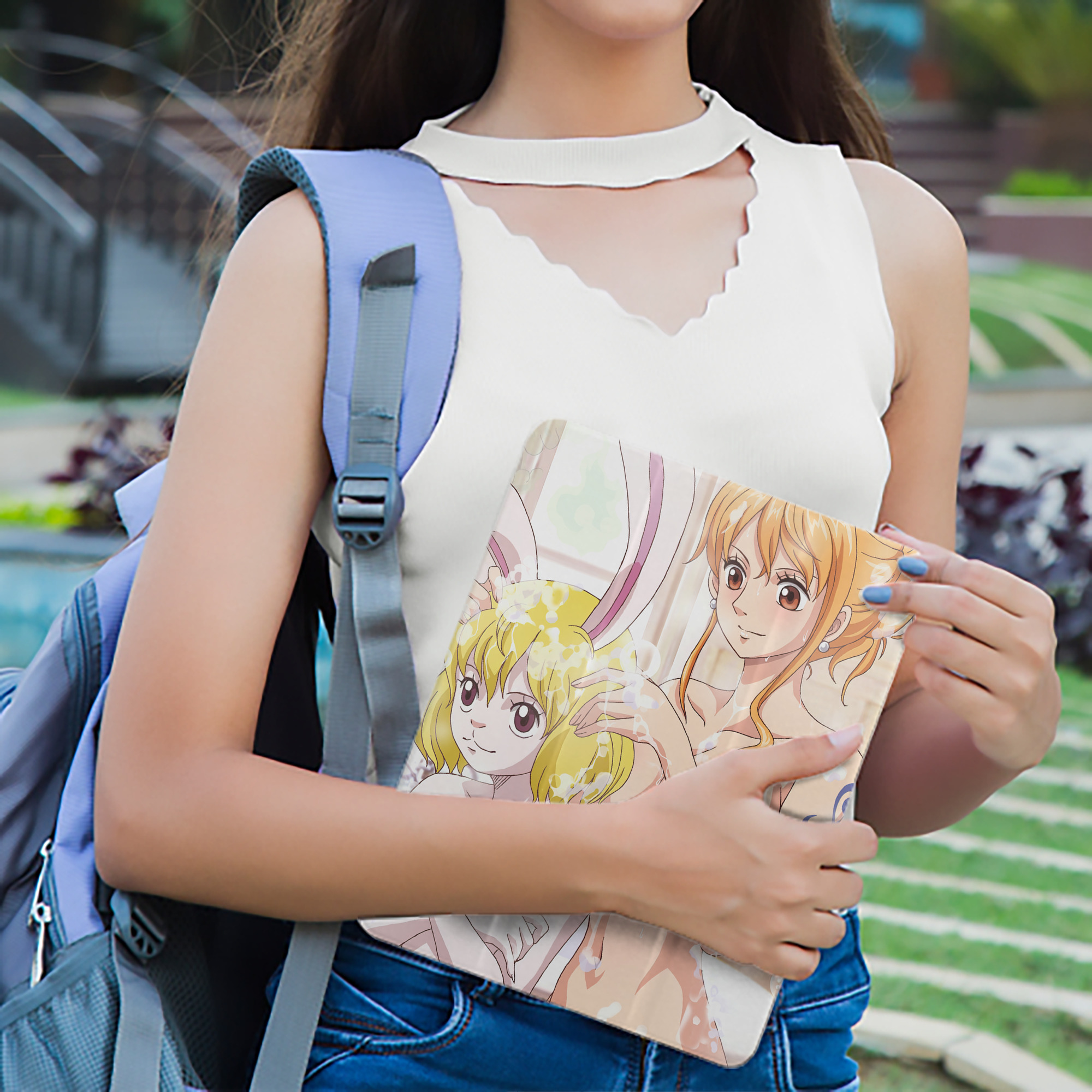 ワンピース ONE PIECE IPad ケース ペン収納付き 三つ折りスタンド PUレザー×シリコン 対応機種9.5/10.5/10.9インチ