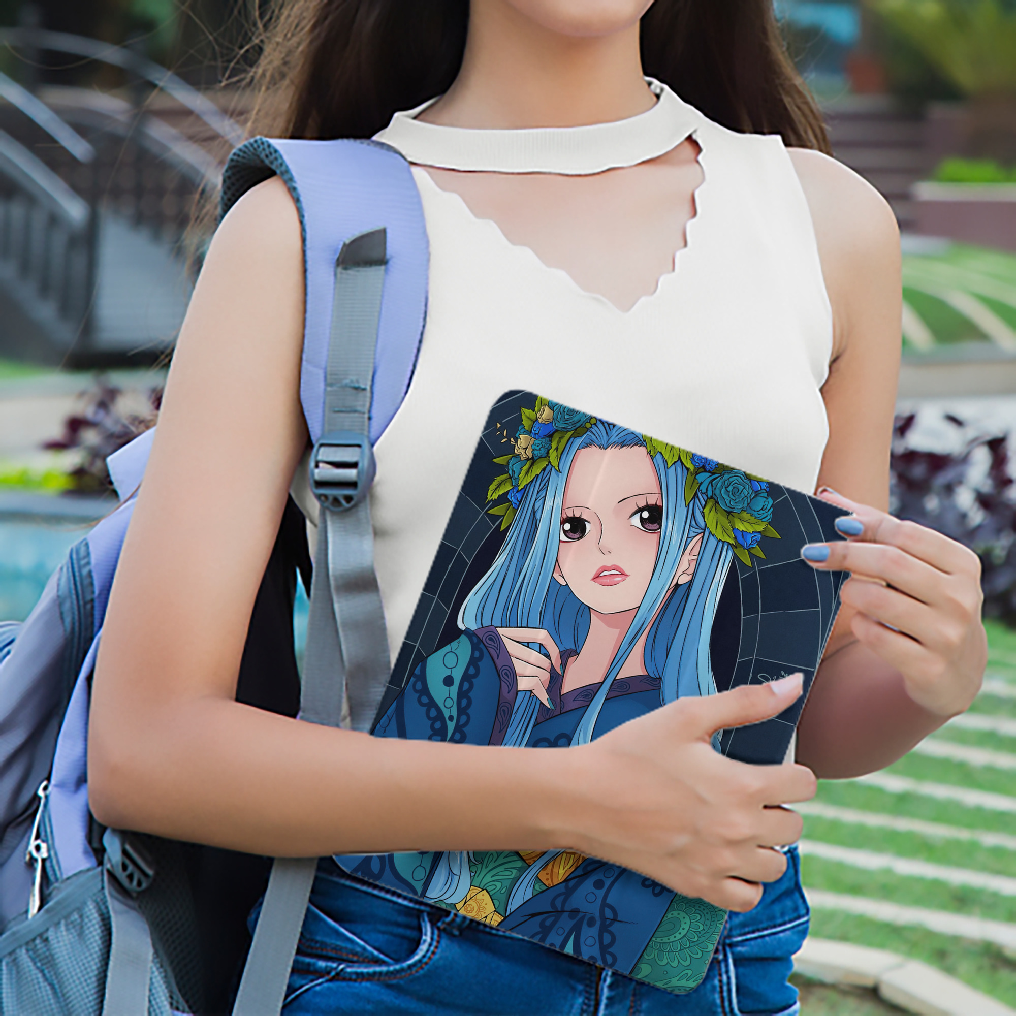 ワンピース ONE PIECE IPad ケース ペン収納付き 三つ折りスタンド PUレザー×シリコン 対応機種9.5/10.5/10.9インチ