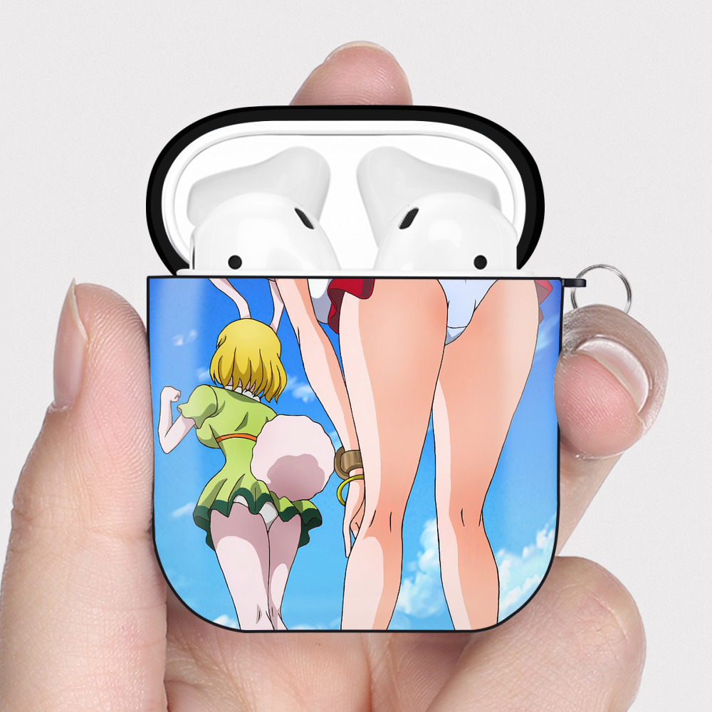 （画像用） ワンピース ONE PIECE AirPods 第2世代保護ケース ハードシェル ブラック 耐衝撃・防指紋・カラビナ付き